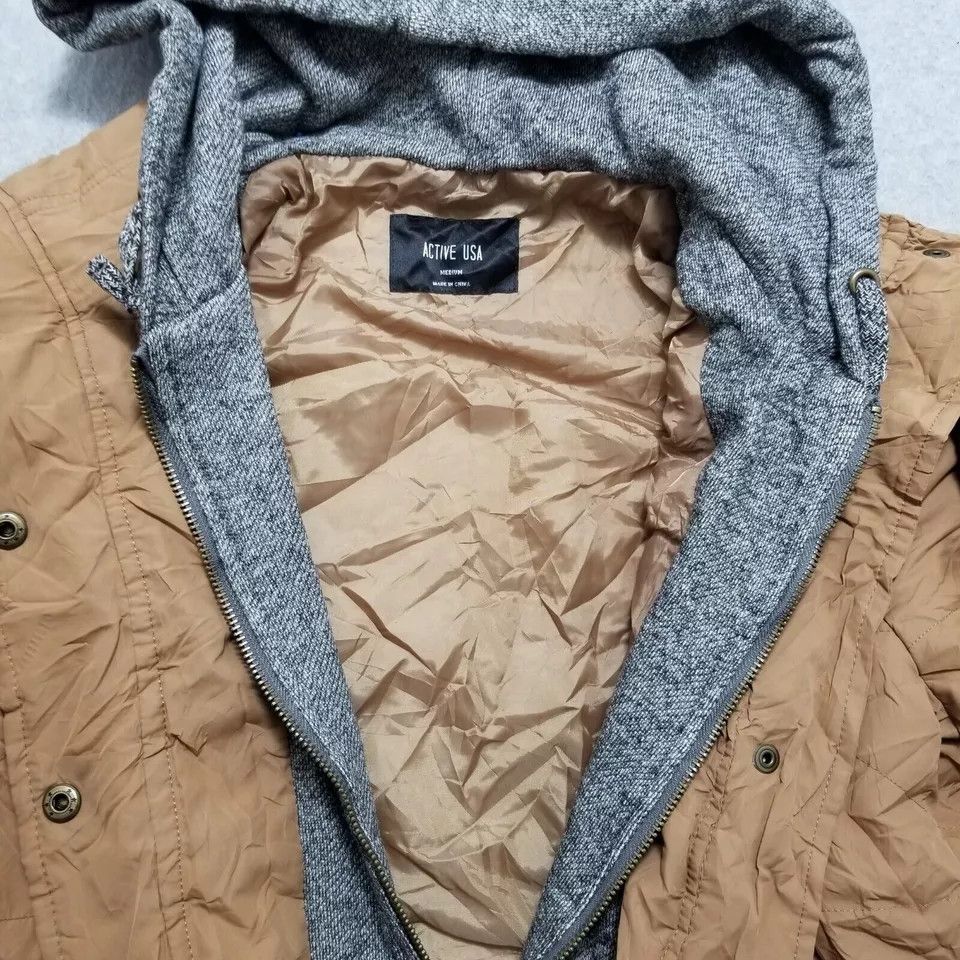 Other Active USA Jacket Womens Medium Brown Full Zip Hooded Size M / US 6-8 / IT 42-44 - 6 Thumbnail