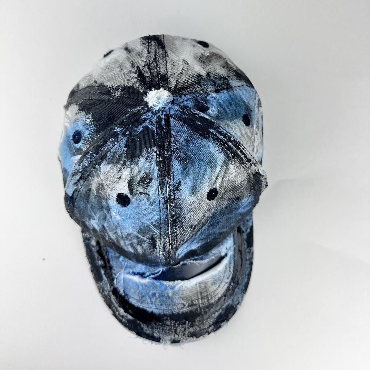 Other ASTROBOI* White/Black/Blue Denim Print Hat Size ONE SIZE - 5 Thumbnail