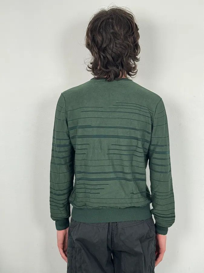 Emporio Armani AW2018 Emporio Armani Dark Green Ribbed Stripes Sweater Size US S / EU 44-46 / 1 - 3 Thumbnail