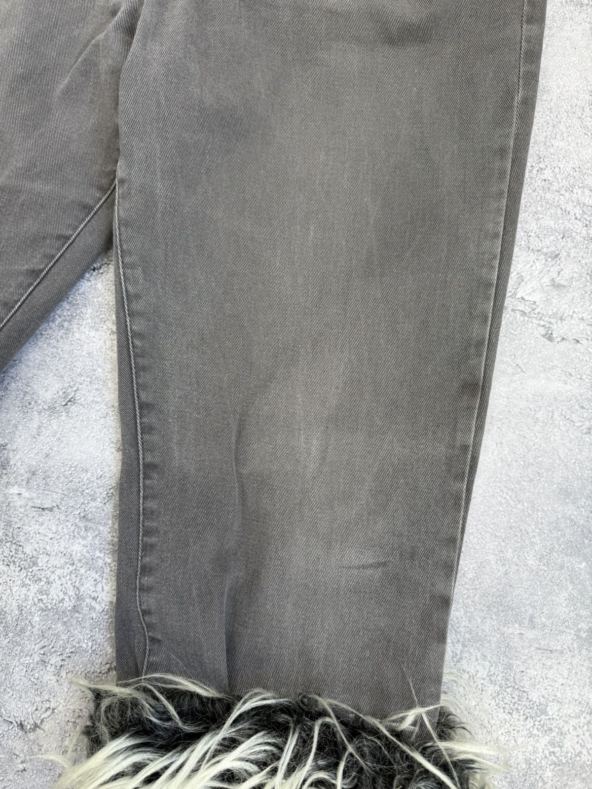 Hysteric Glamour VTG BALENCI X RICK OWENS STYLE MOHAUR FUR JEANS 90S Y2K Size US 32 / EU 48 - 13 Thumbnail