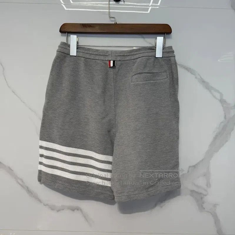 Thom Browne Thom Browne Men's Gray Striped Cotton Shorts . Size US 32 / EU 48 - 2 Thumbnail