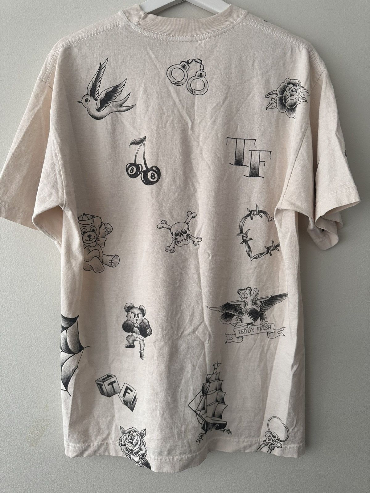 Teddy Fresh Teddy Fresh Vintage Tattoo Tee T-shirt Cream Black Unisex Size US M / EU 48-50 / 2 - 2 Thumbnail