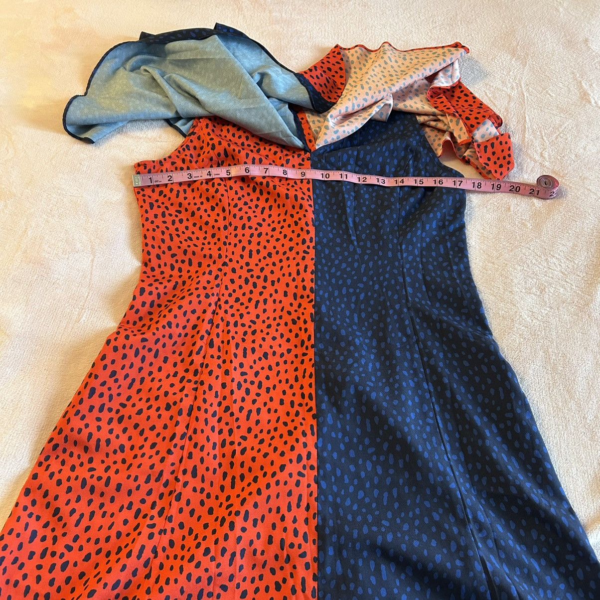 Other Derek Lam Collective color block red blue spotted capelet 44 Size M / US 6-8 / IT 42-44 - 8 Thumbnail