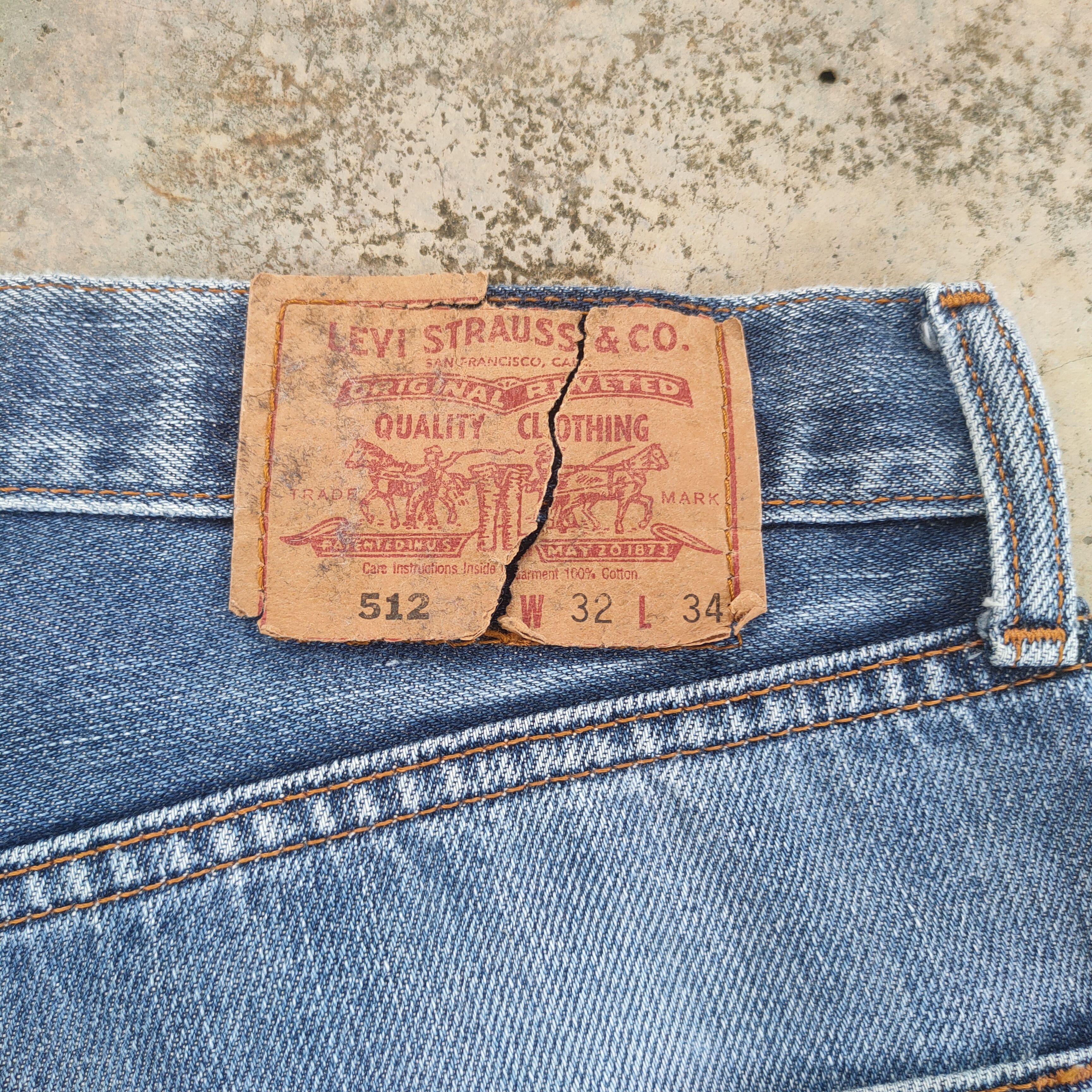 Levi's Vintage Clothing W32 VINTAGE 2001 LEVI'S 512 FADED JEANS DENIM PANTS Size US 32 / EU 48 - 14 Thumbnail