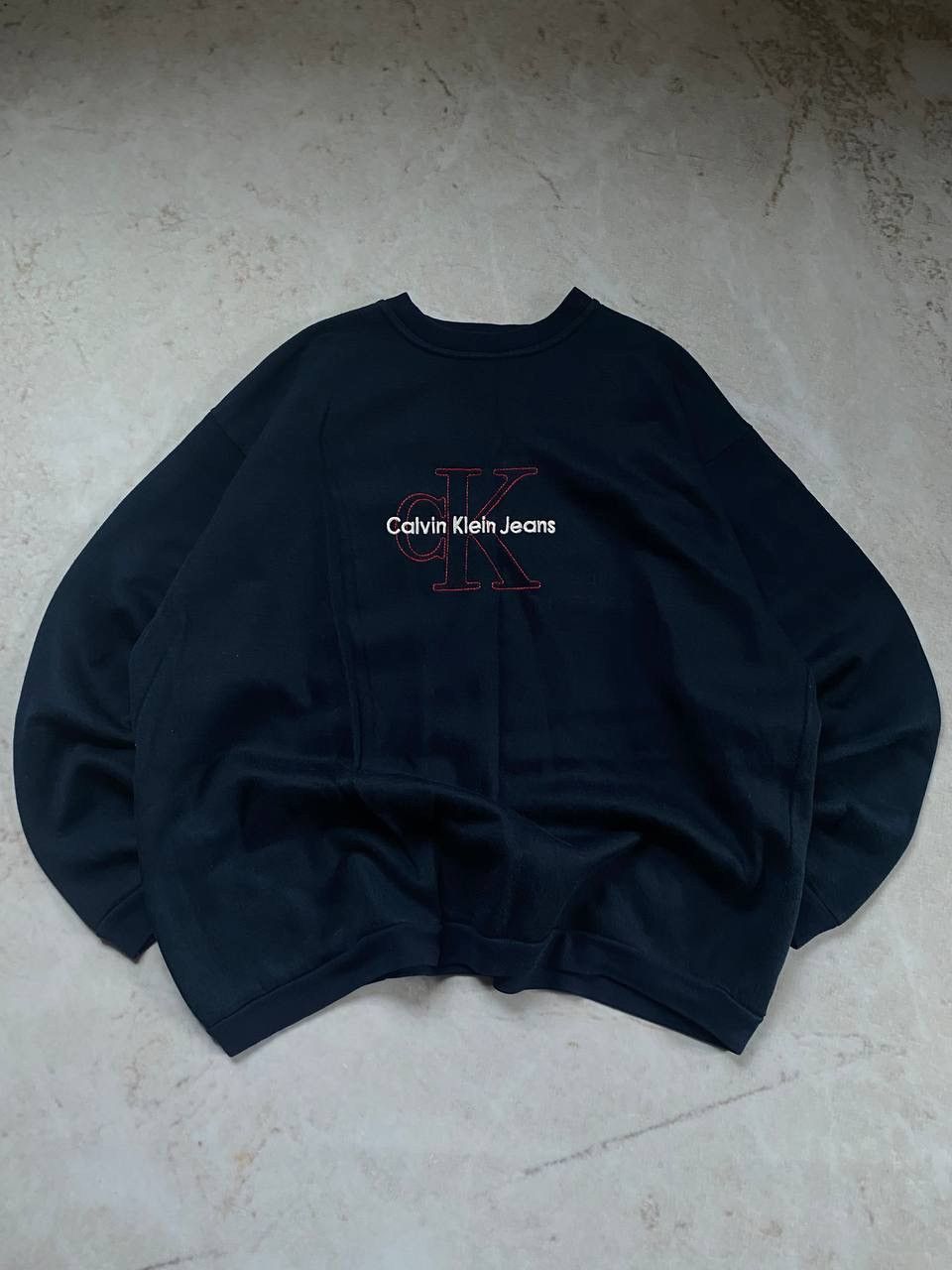 Calvin Klein 205W39NYC × Vintage Vintage 90s Calvin Klein Big Logo Oversized Sweatshirt Y2K Size US M / EU 48-50 / 2 - 1 Thumbnail