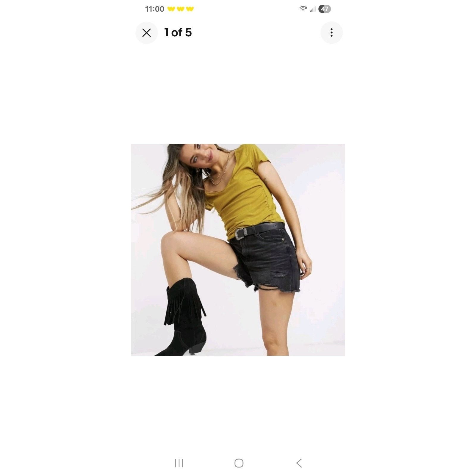 Free People Free People Cinched Side Top Yellow Size Small. Minimalist Size S / US 4 / IT 40 - 6 Thumbnail