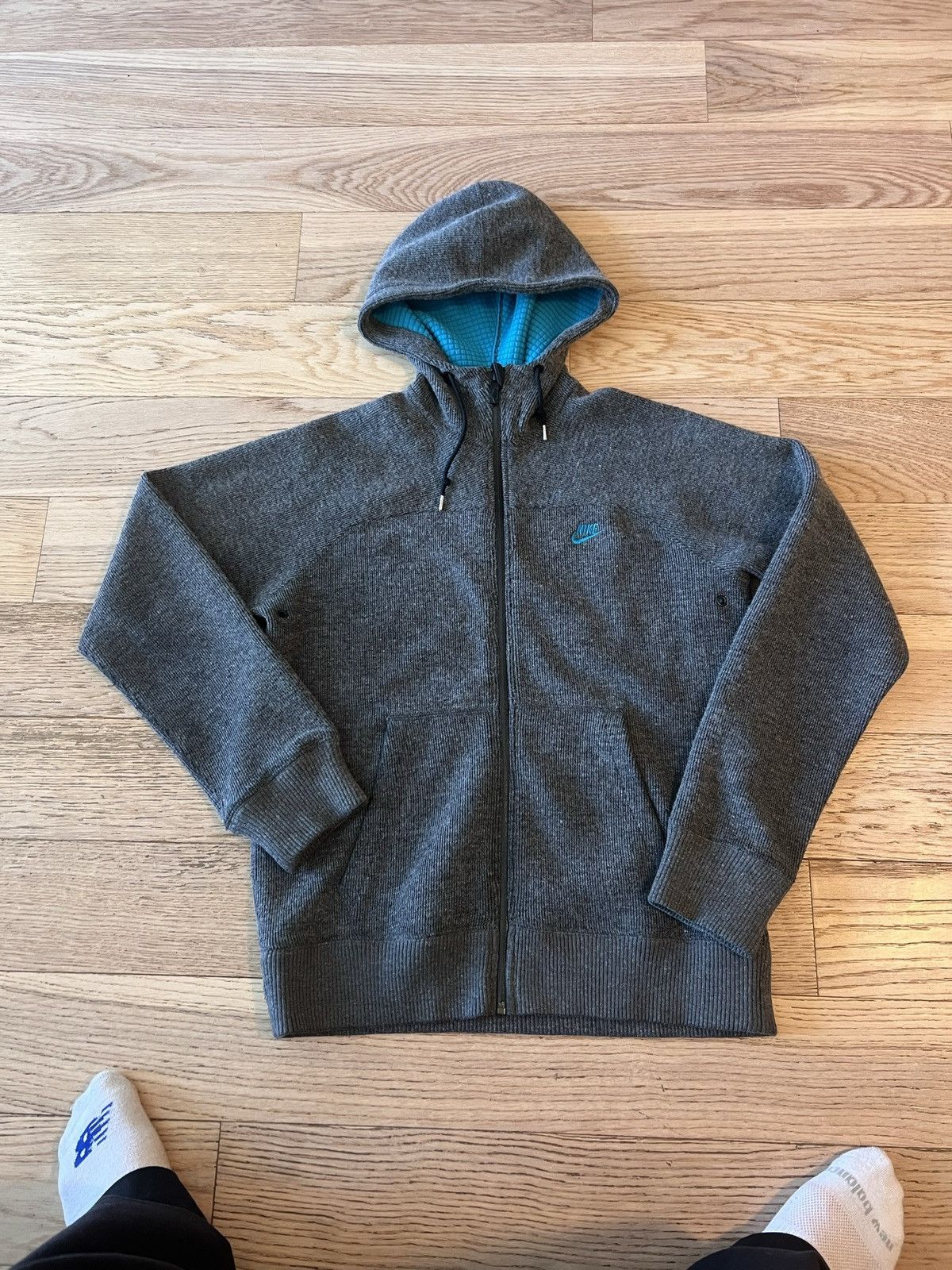 Nike × Vintage Vintage Nike Hoodie Sweatshirt Wool Lined 2000s Y2K Size US M / EU 48-50 / 2 - 3 Thumbnail