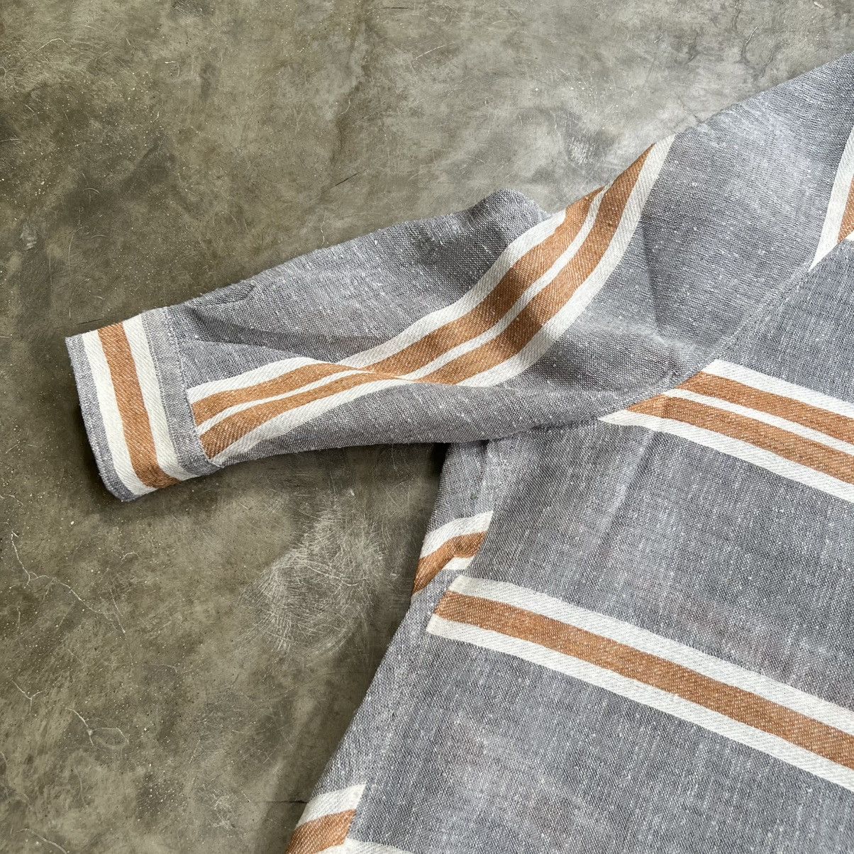 Junya Watanabe AD 2015 Junya Watanabe Linen Stripe Long Sleeve Shirt Size US S / EU 44-46 / 1 - 4 Thumbnail