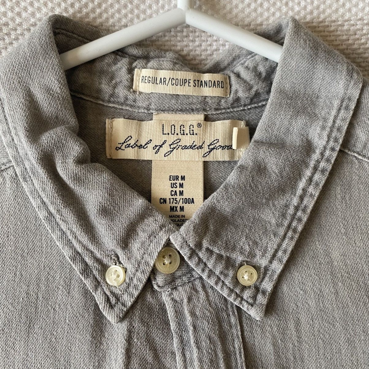 H&M H&M Grey Button-Up Shirt (M) Size US M / EU 48-50 / 2 - 3 Thumbnail