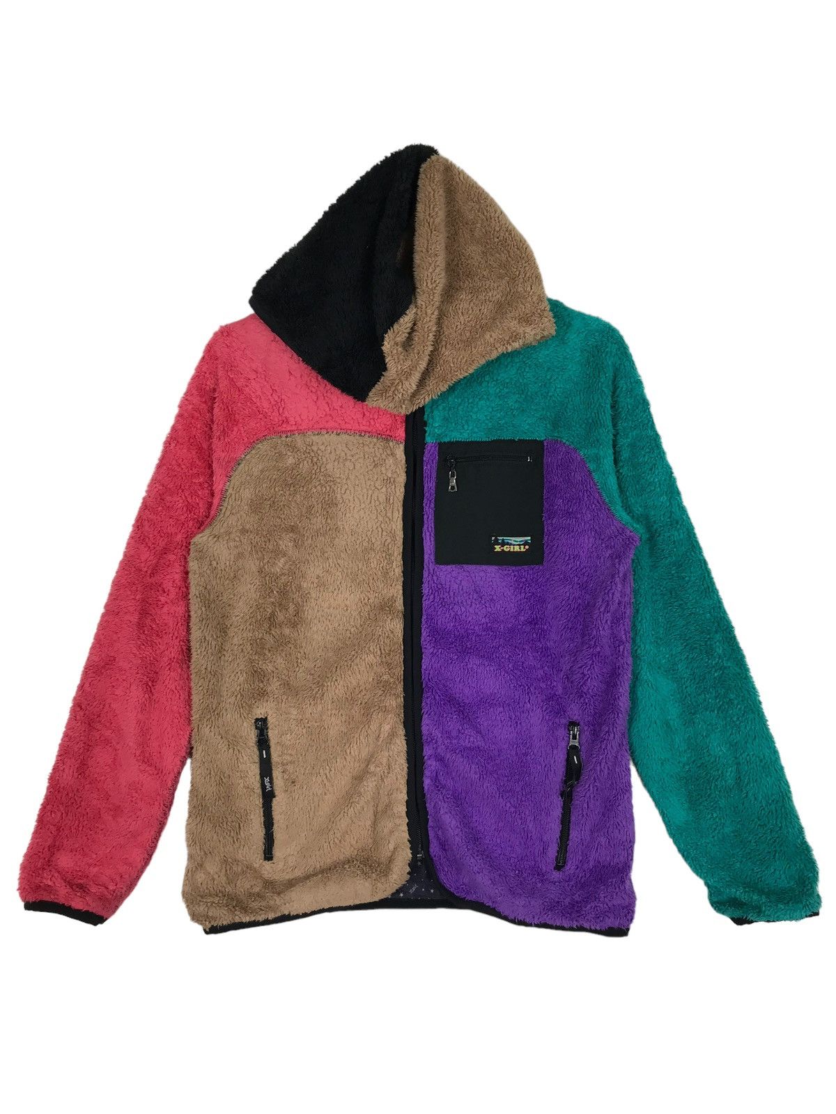 Japanese Brand 💥 X-GIRL MOUNTAINEERING FLEECE BLOCK COLOR Size US S / EU 44-46 / 1 - 5 Thumbnail