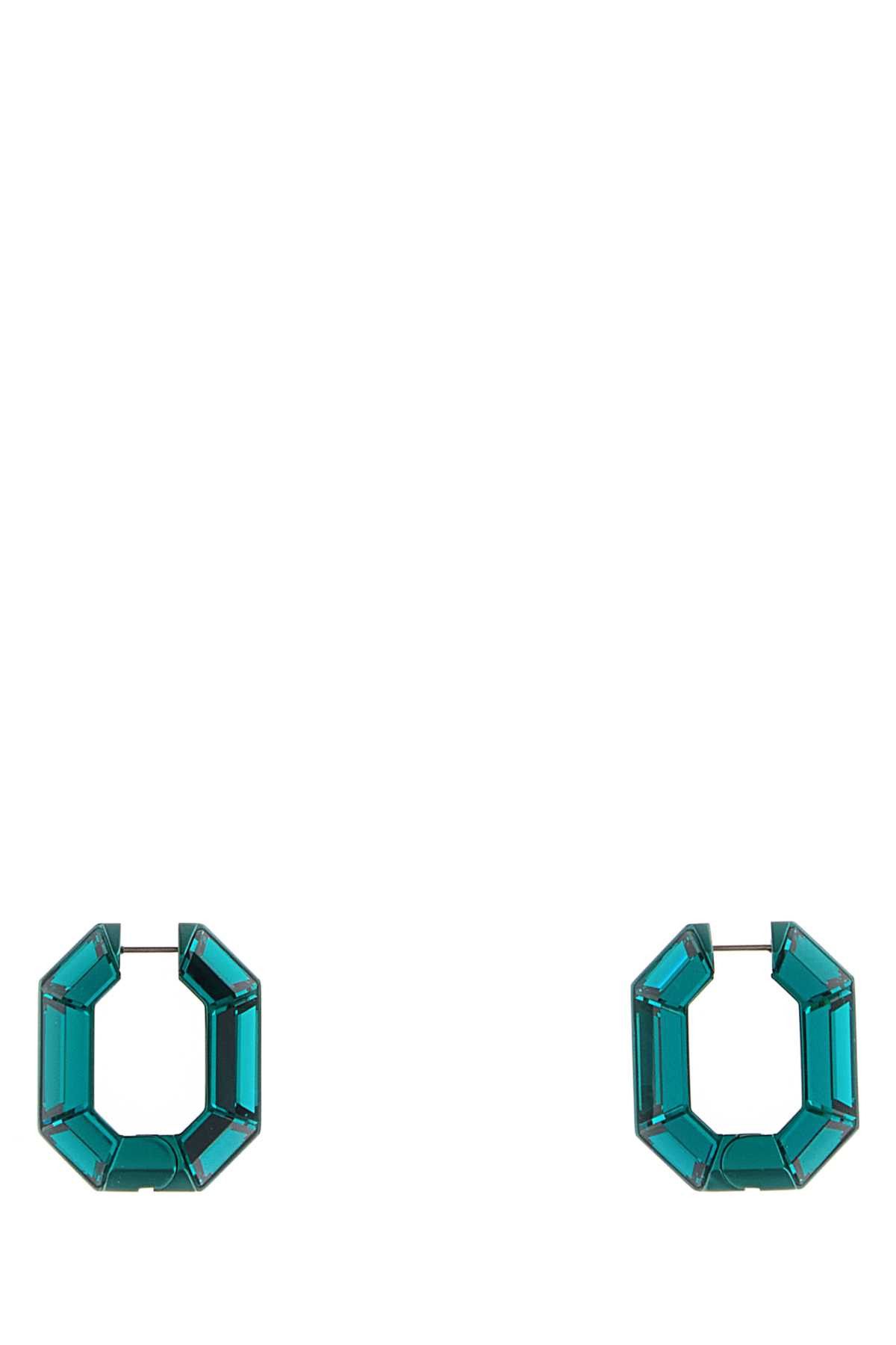 Swarovski Dark Green Crystal Lucent Earrings Size ONE SIZE - 1 Thumbnail