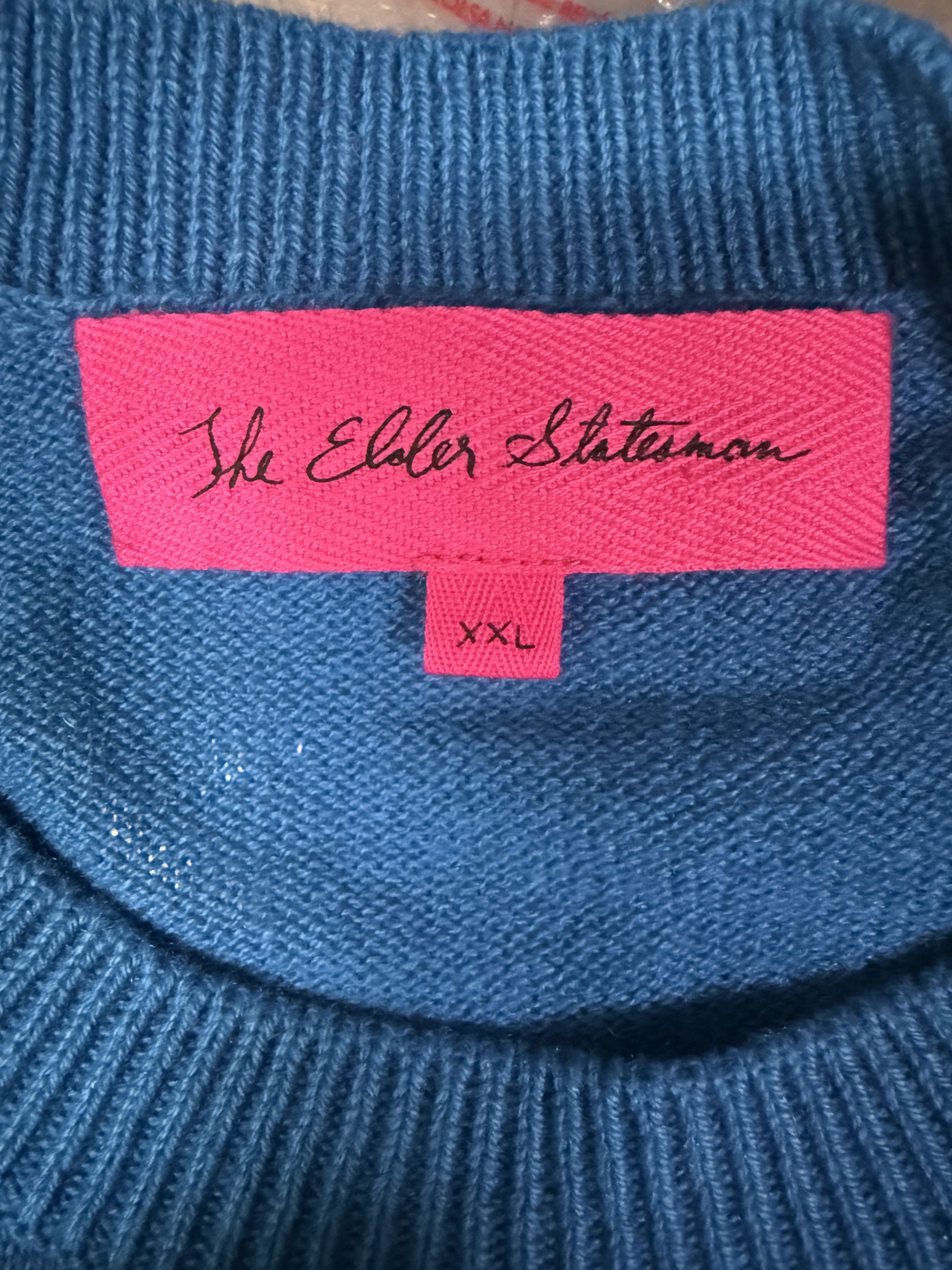 The Elder Statesman $1015 The Elder Statesman Tranquility Crew Cashmere Sweater Size US XXL / EU 58 / 5 - 11 Thumbnail