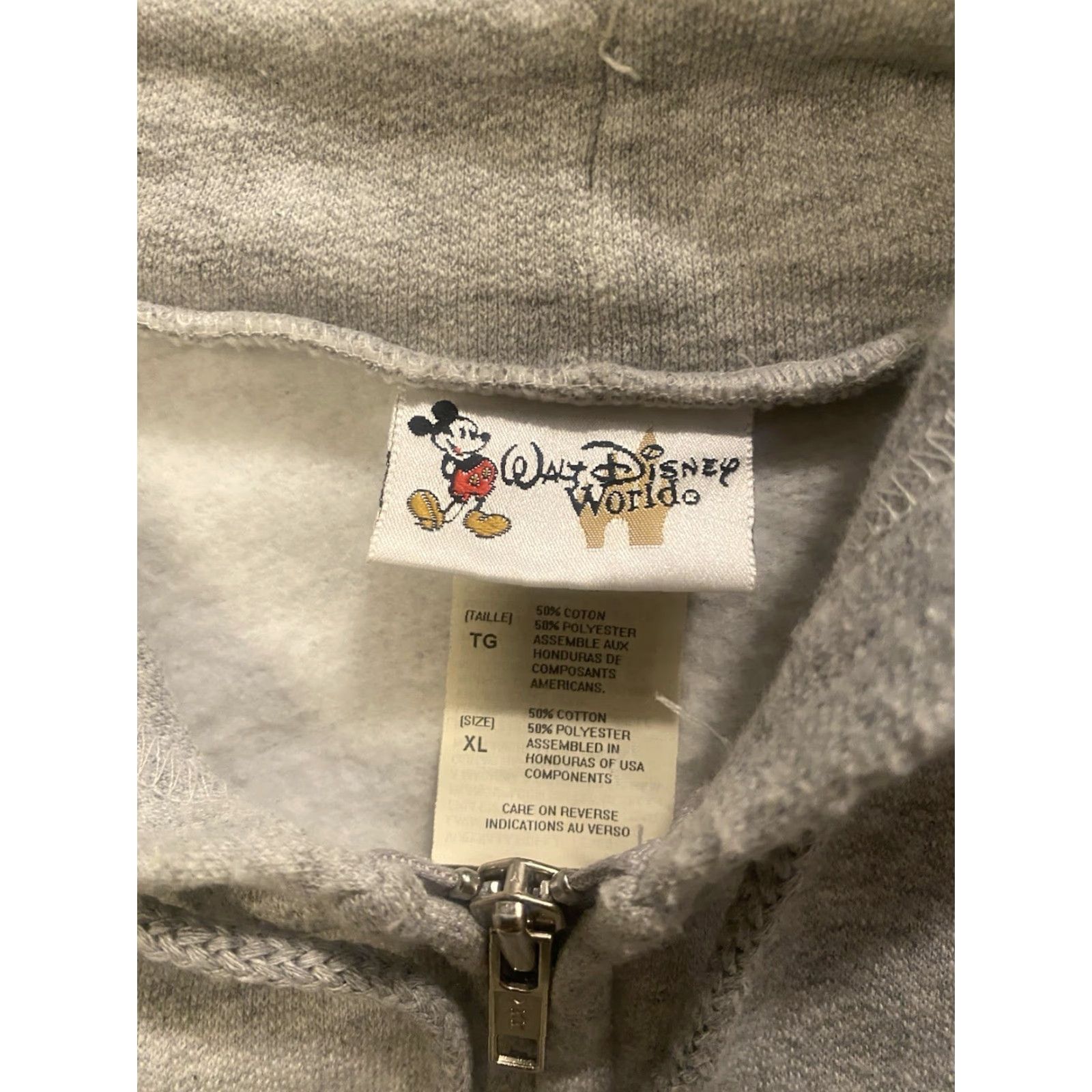 Disney Walt Disney World Lilo & Stitch Full Zip Hoodie Stitch Print Gray Adult XL Hoodie, Graphic Print, Zip, Crew Neck, Cotton Fleece, Men, Cartoon, Hooded Size US XL / EU 56 / 4 - 4 Thumbnail