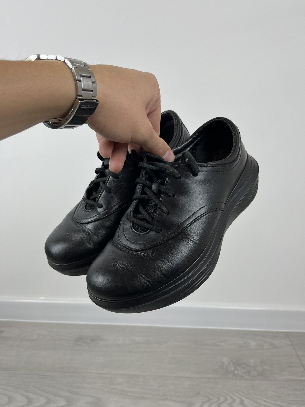 Kybun Kybun Wangbi Women’s Black Leather Sneakers Shoes Y2K Size US 7 / IT 37 - 7 Thumbnail