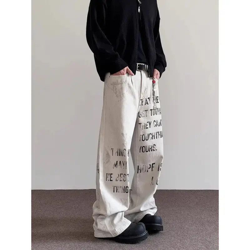 Japanese Brand Retro loose straight leg micro flared jeans Size US 32 / EU 48 - 3 Thumbnail
