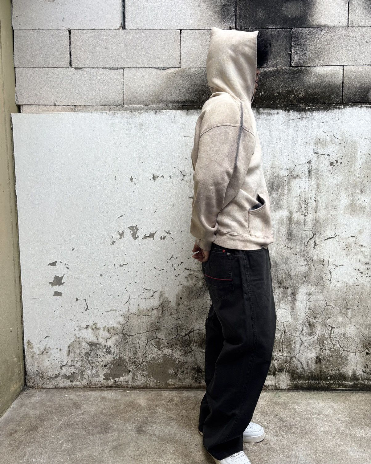 Vintage Thrashed Distressed Faded Russell Hoodie ERD Grunge Size US XL / EU 56 / 4 - 4 Thumbnail
