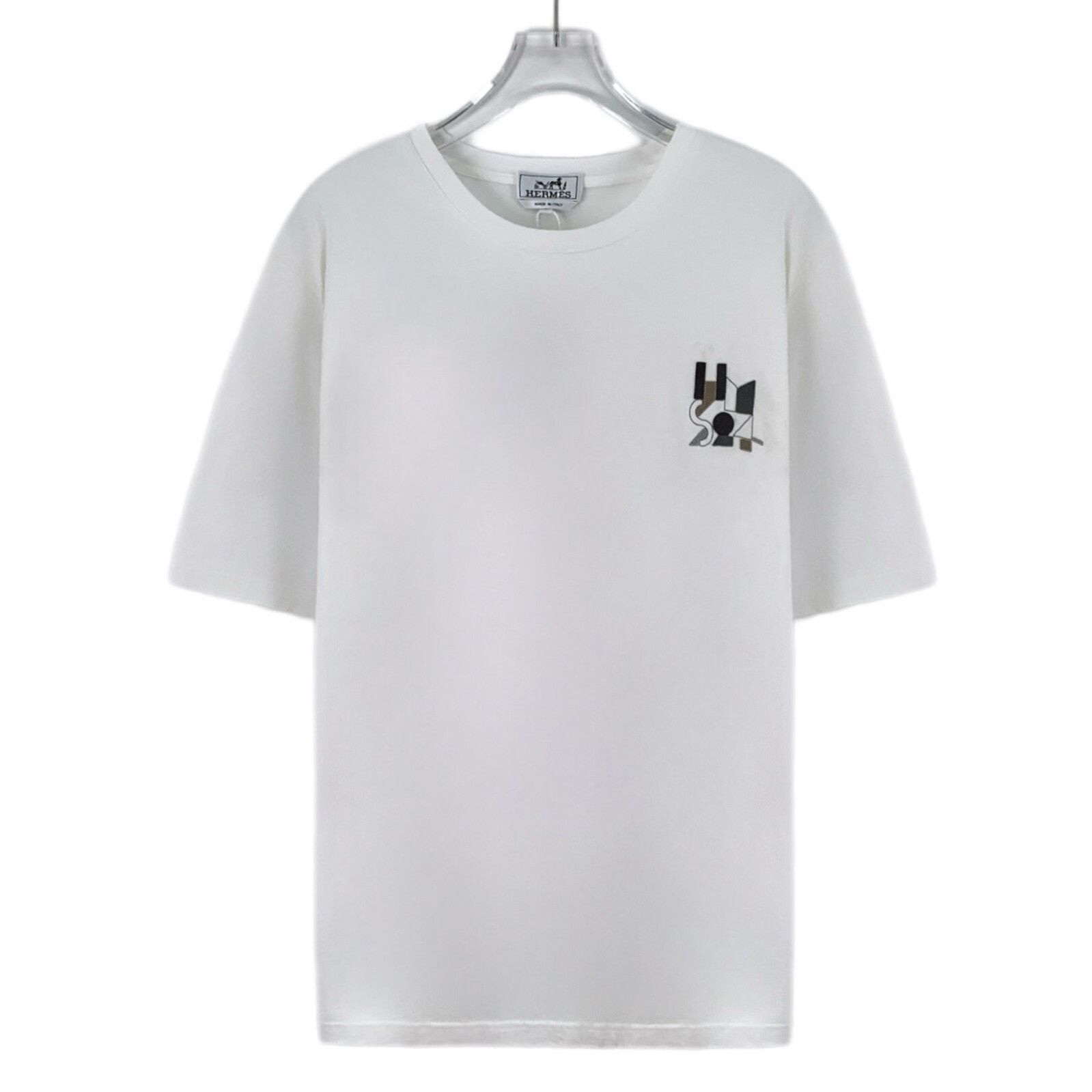 Hermes Hermes Leather White T-Shirt L Women Size L / US 10 / IT 46 - 1 Thumbnail