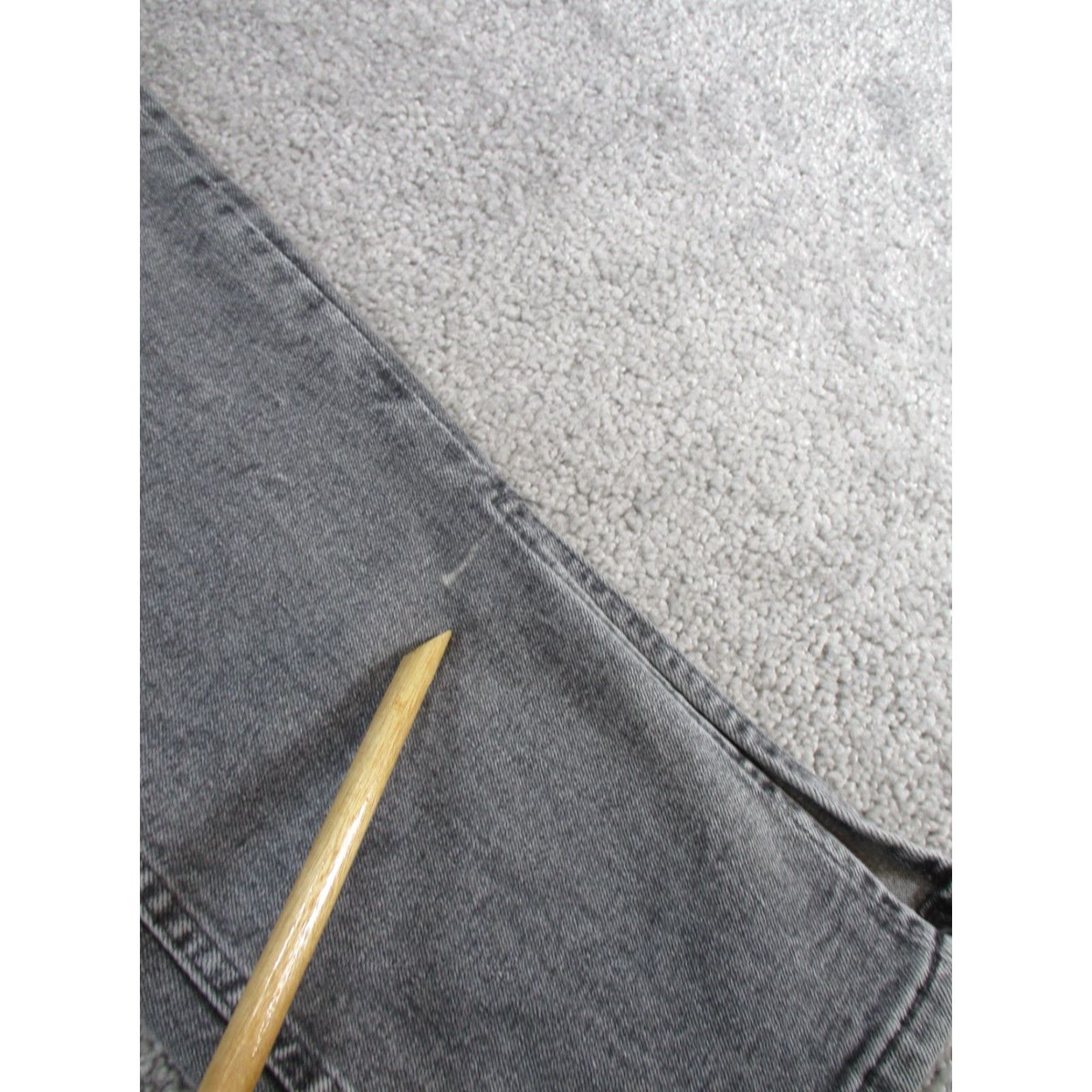 Zara Zara Jeans Womens 6 Tall Gray Denim Split Hem Slim Straight 33.5" Size 28" / US 6 / IT 42 - 3 Thumbnail