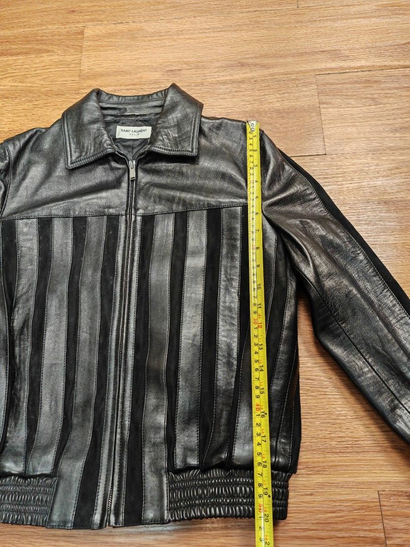 Saint Laurent Paris Saint Laurent Paris Suede Striped Jacket Size US S / EU 44-46 / 1 - 3 Thumbnail