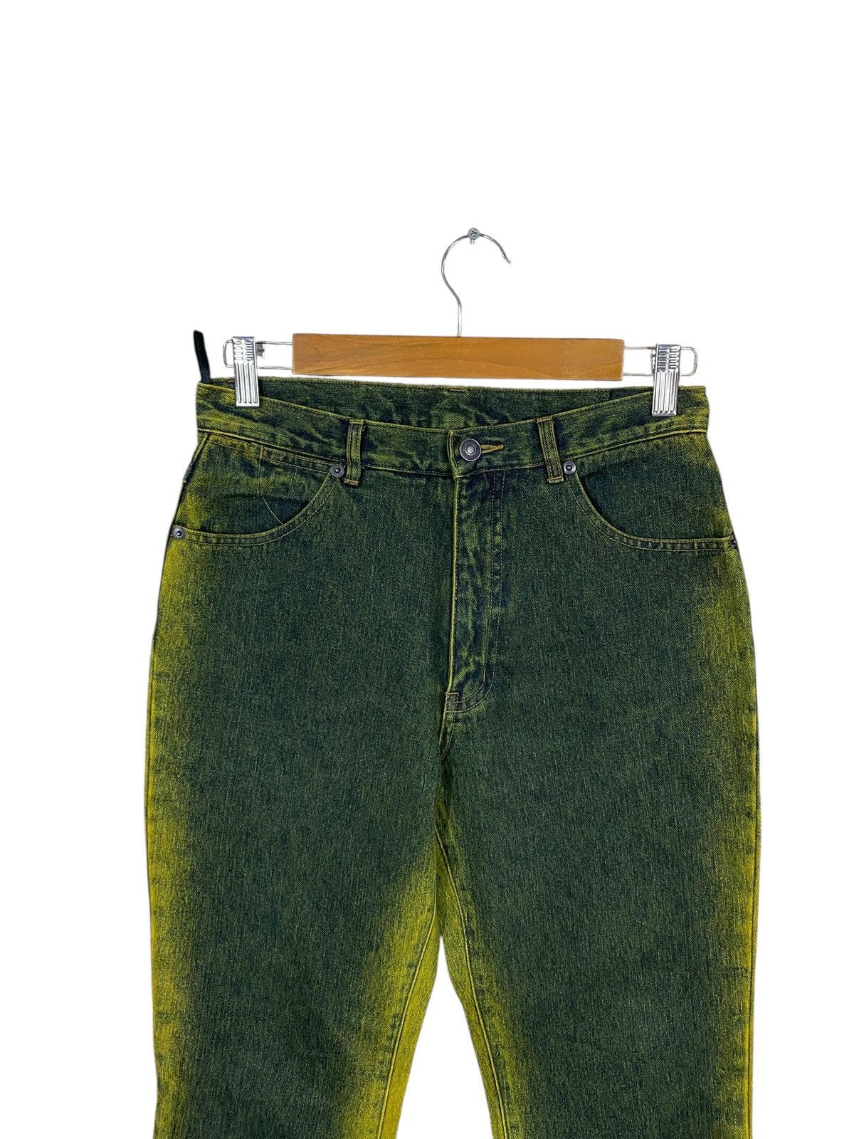 Japanese Brand Japanase bramd F.M.N flared denim yellow wash Size US 28 / EU 44 - 4 Thumbnail