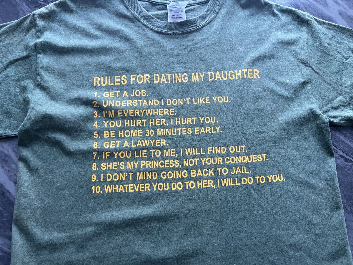 Other × Vintage FONT : Word Rules For Dating My Daughter Size US M / EU 48-50 / 2 - 5 Thumbnail