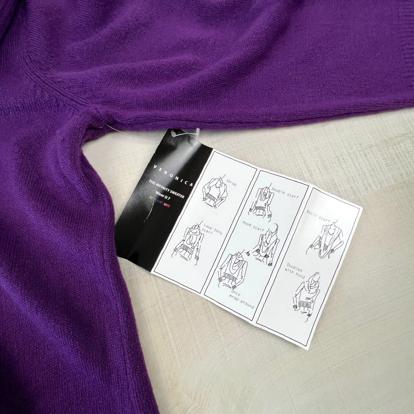 Vintage Designers Originals Women's Large Purple Pullover Sweater Veronica Infinity Style Size L / US 10 / IT 46 - 5 Thumbnail