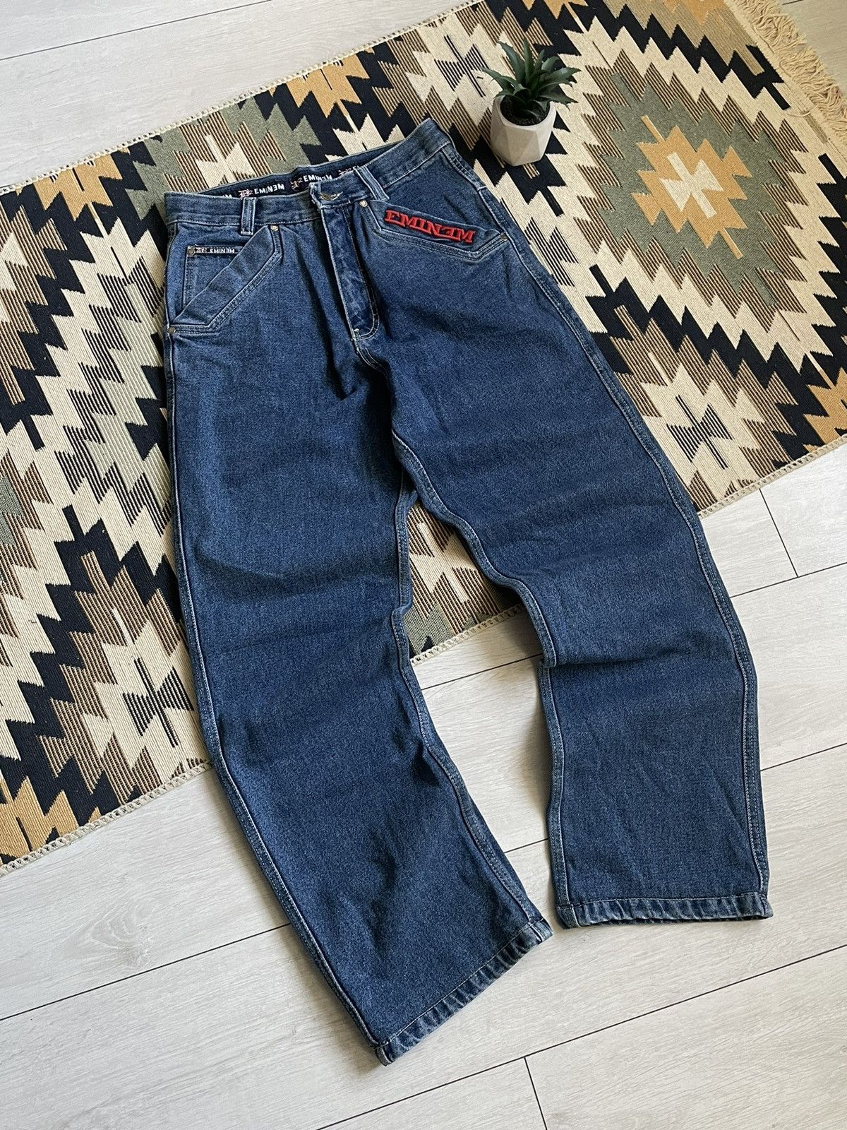 JNCO Vintage Eminem USA Rap Big Logo Denim Jeans Size US 30 / EU 46 - 5 Thumbnail
