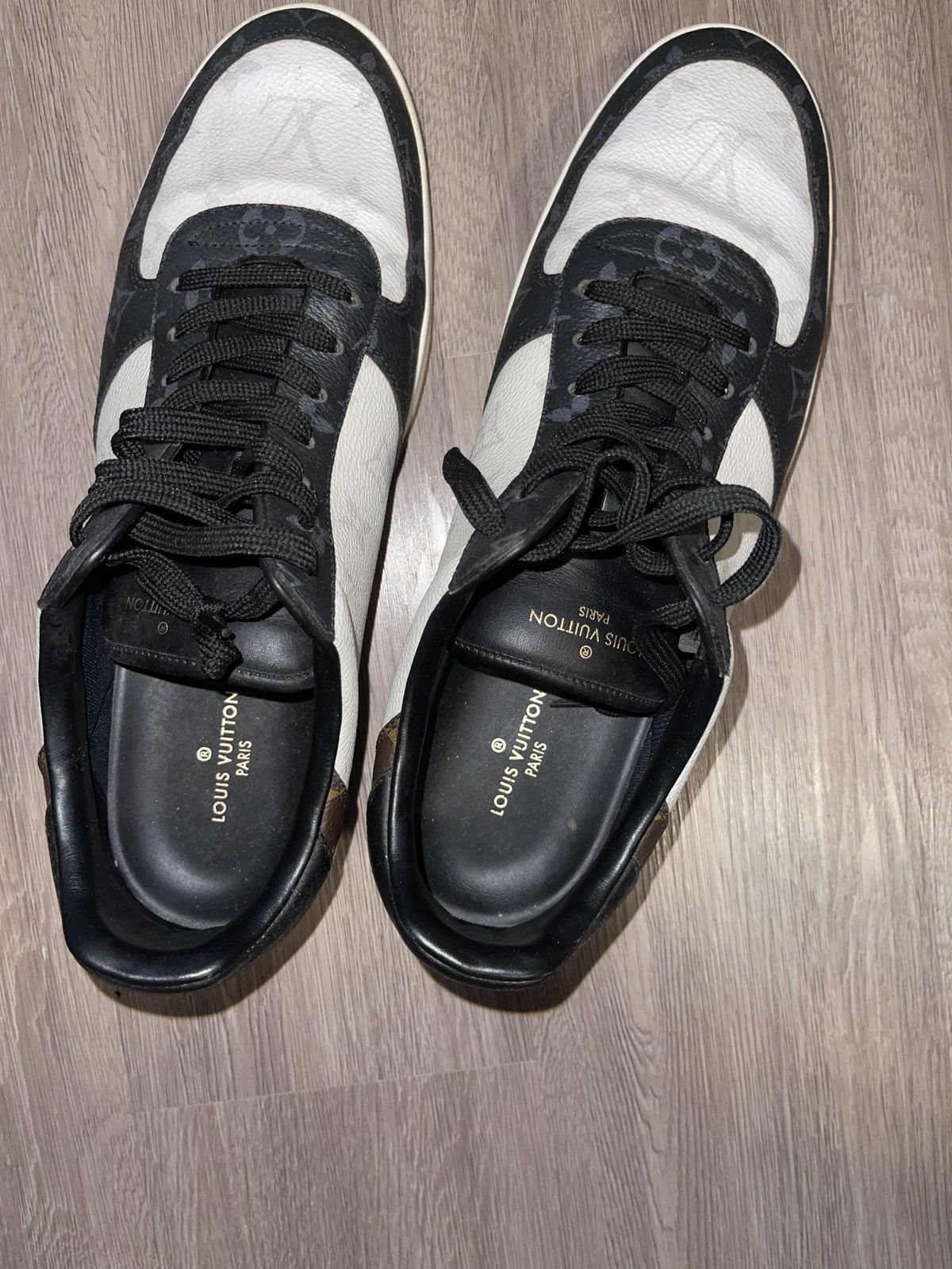 Louis Vuitton Louis Vuitton Rivoli Sneakers - Black, white, brown Size US 10 / EU 43 - 9 Thumbnail