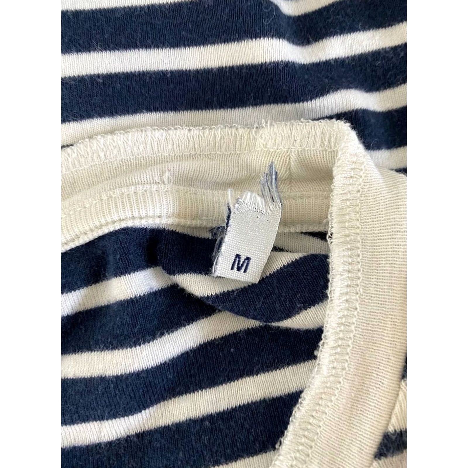 Edwin Edwin Shirt Mens M Blue & White Size Striped Cotton Crew Neck Short Sleeve Size US M / EU 48-50 / 2 - 4 Thumbnail