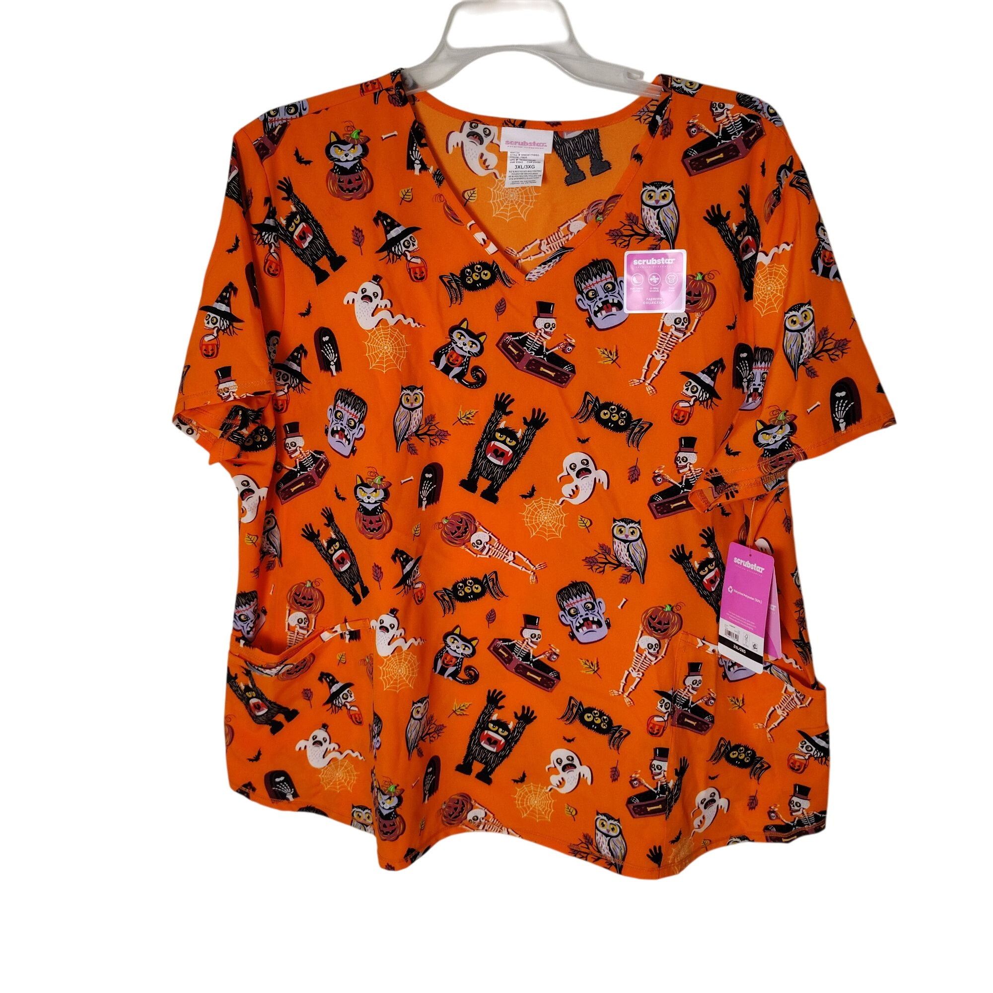 Other Scrubstar Womens 3XL Fright Friends Halloween Print Theme V Size 3XL / US 20-22 - 1 Thumbnail