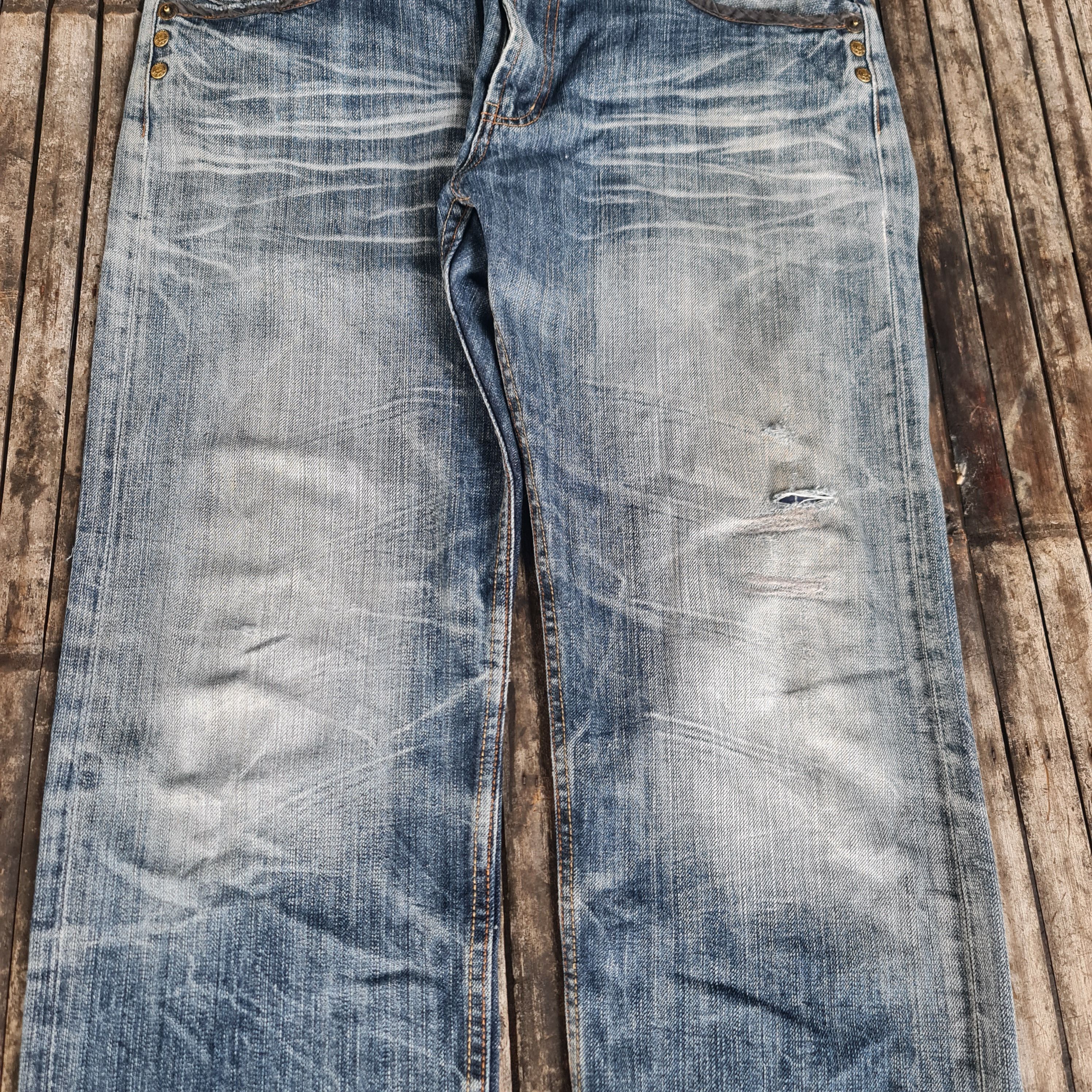 Japanese Brand Vintage Oririn embroidery logo jeans j0001 Size US 34 / EU 50 - 3 Thumbnail