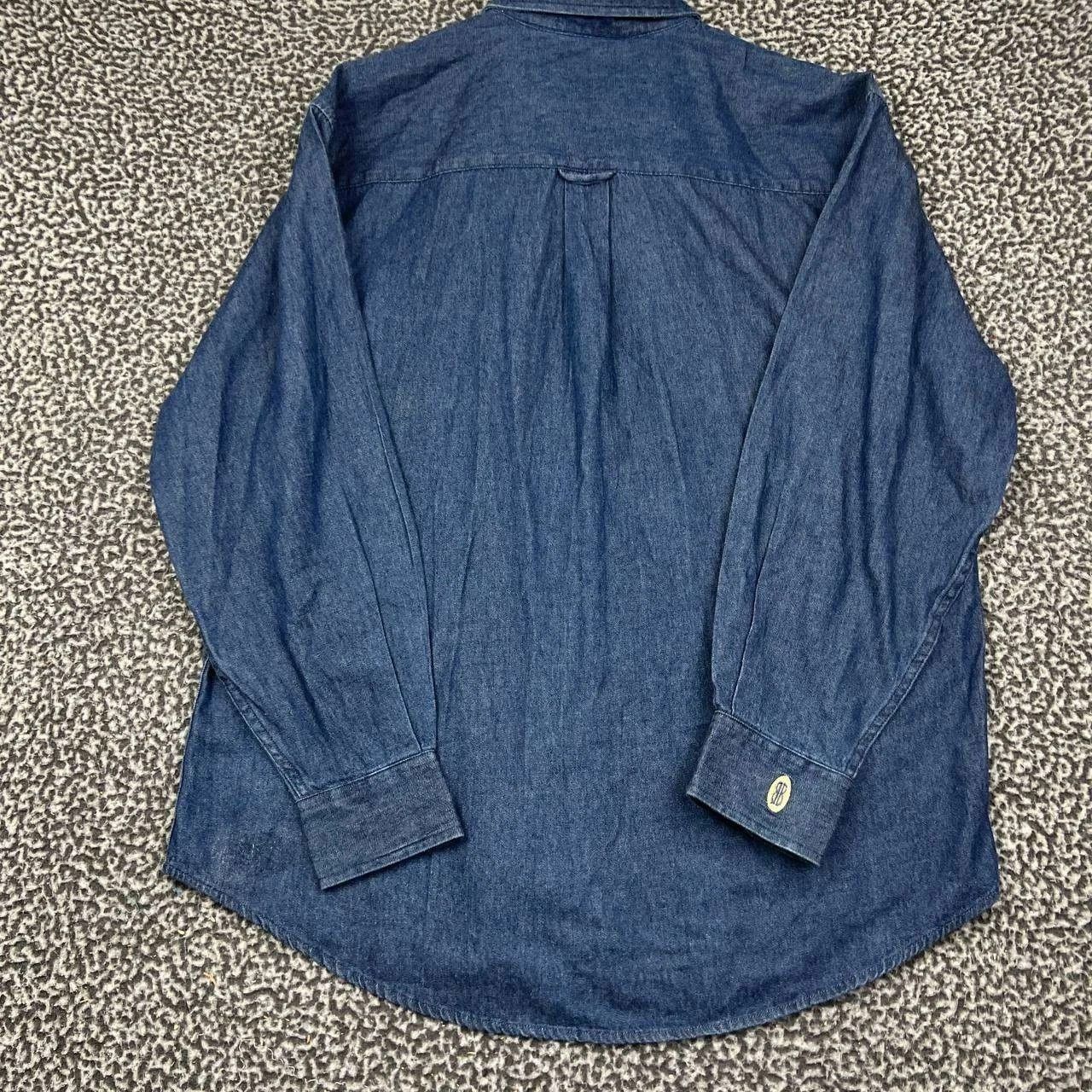 Bill Blass Bill Blass Premium Button Down Shirt Men M Blue Denim Cotton Size US M / EU 48-50 / 2 - 2 Thumbnail