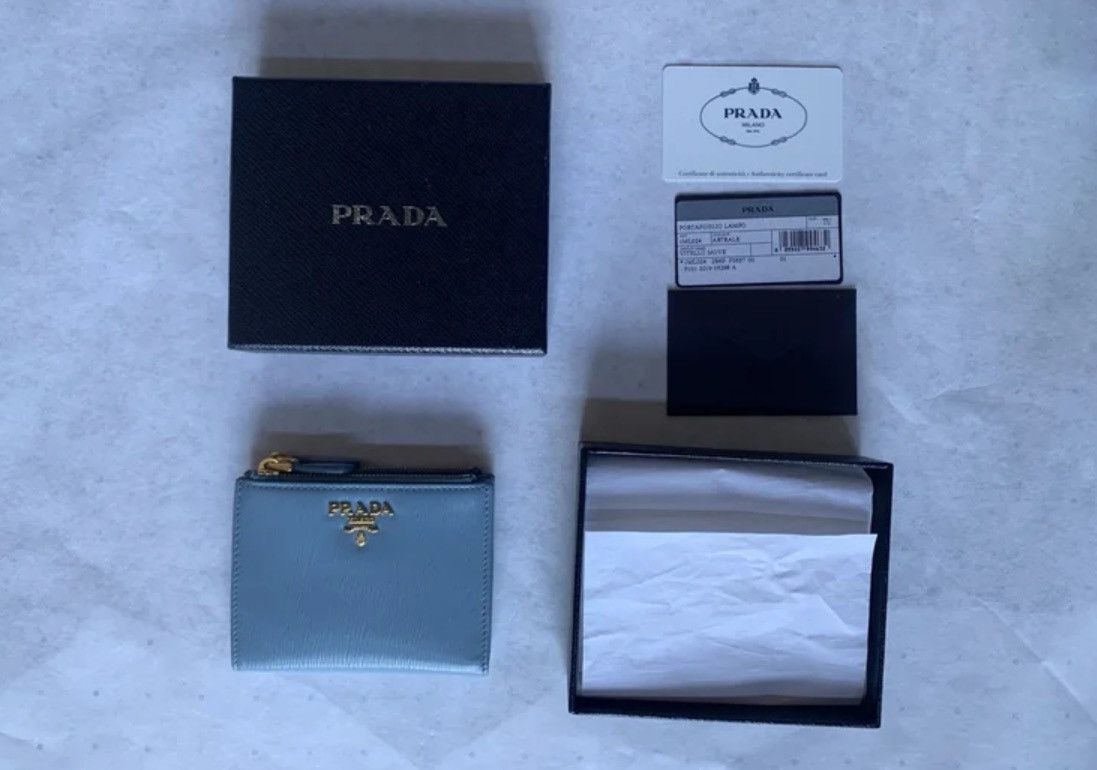 Prada Prada light blue leather wallet Size ONE SIZE - 8 Thumbnail