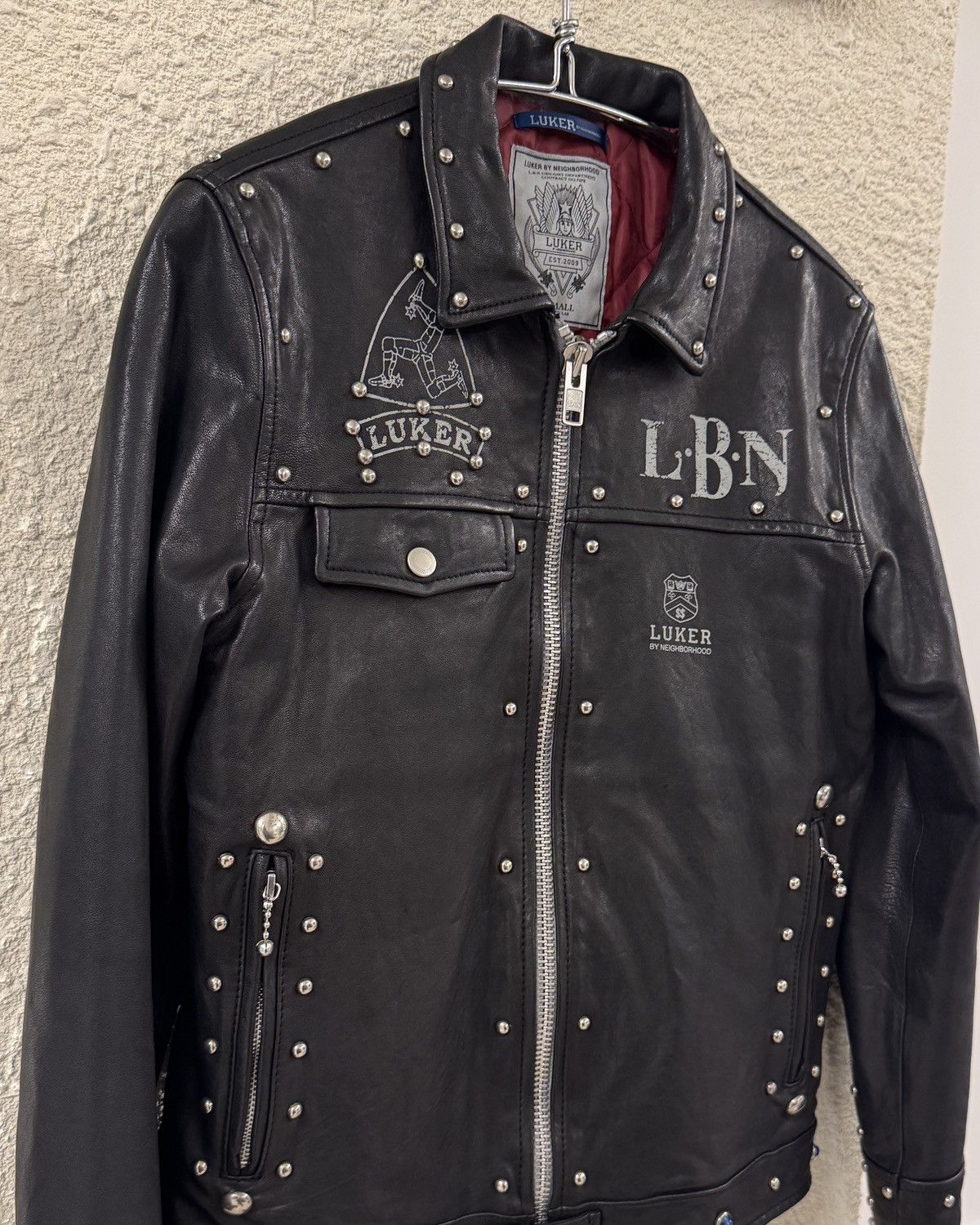 Neighborhood LUKER by NEIGHBORHOOD Custom Studded Leather Jacket Size S Size US S / EU 44-46 / 1 - 2 Thumbnail
