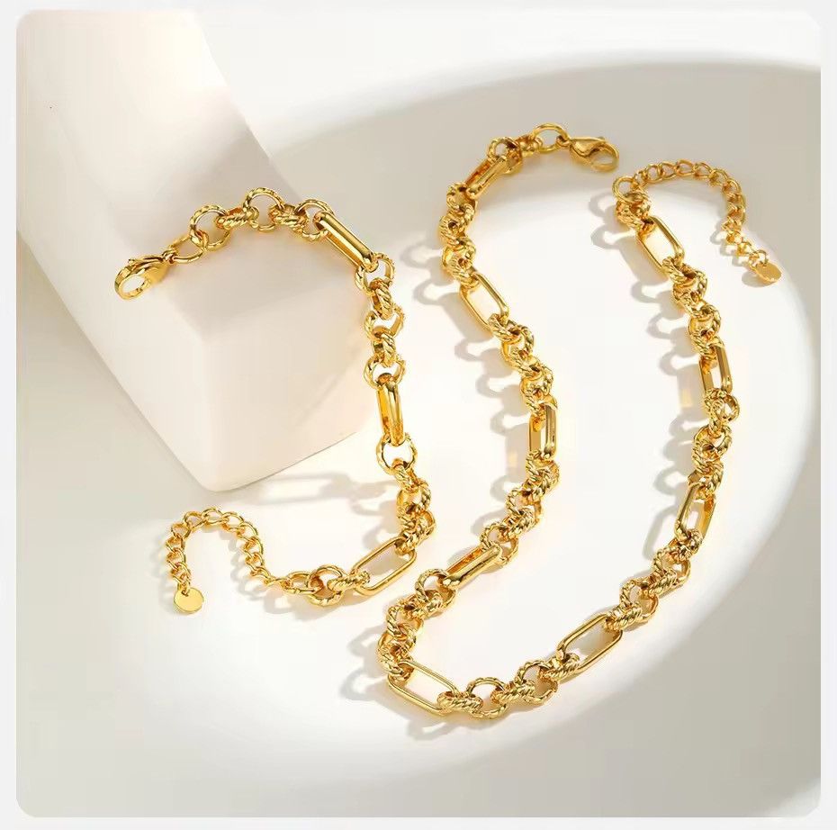Other Stainless Steel Single Chain Bracelet Necklace Size ONE SIZE - 2 Thumbnail