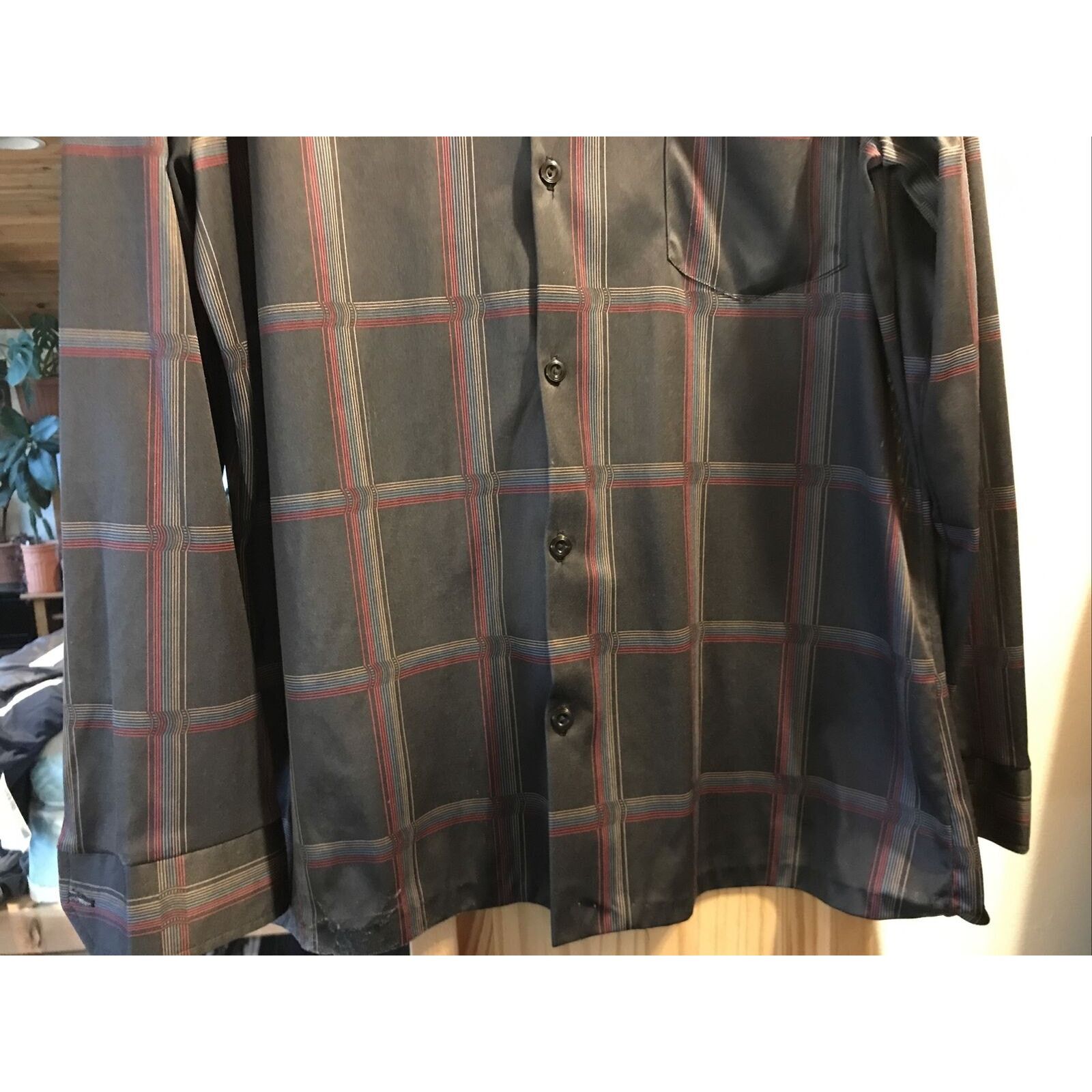 Other Marina of California VTG Mens L Brown Striped LS Poly Shirt Size US L / EU 52-54 / 3 - 8 Thumbnail