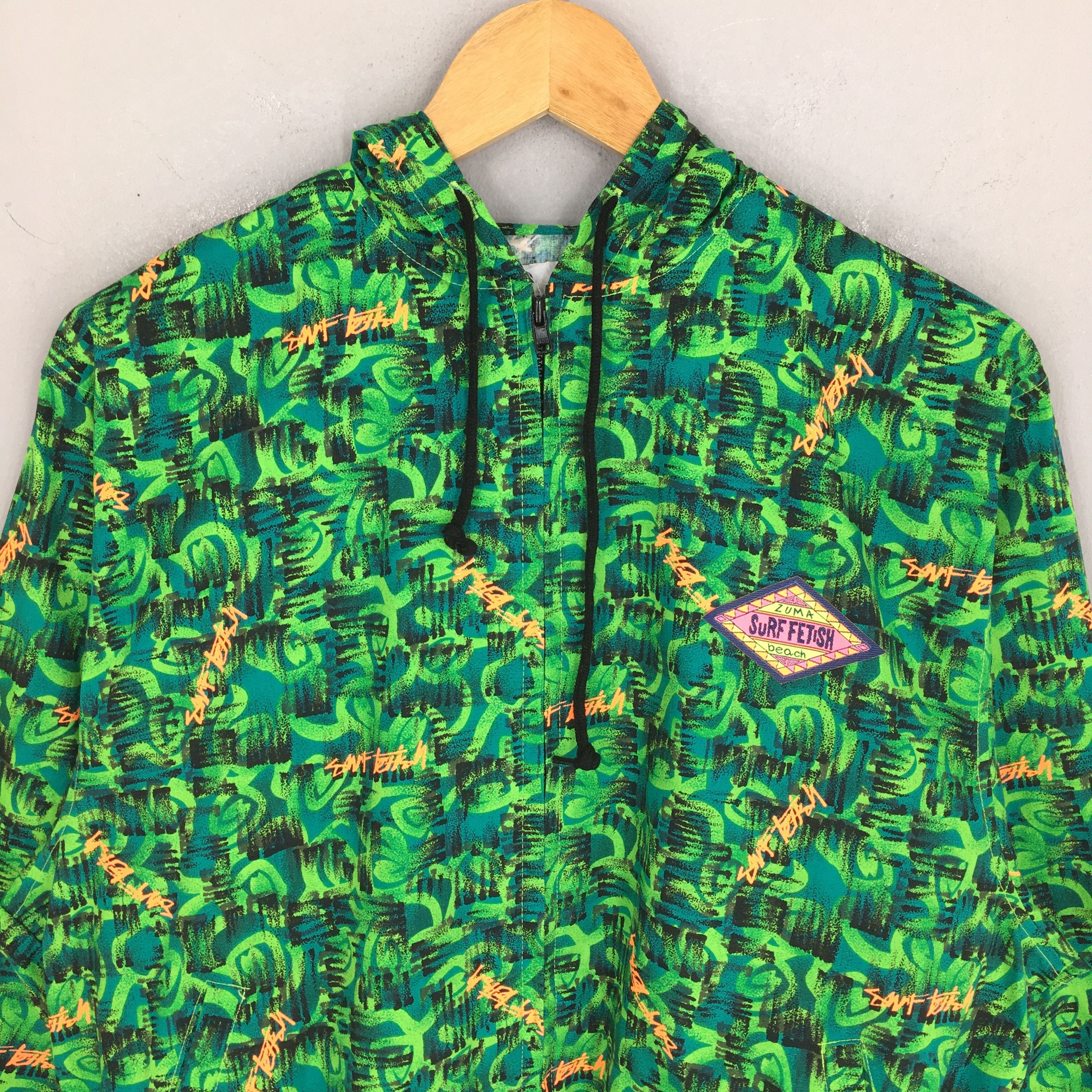 Other Vintage 90's Surf Fetish Hoodie Abstract Pattern Surf Jacket Size US M / EU 48-50 / 2 - 2 Thumbnail