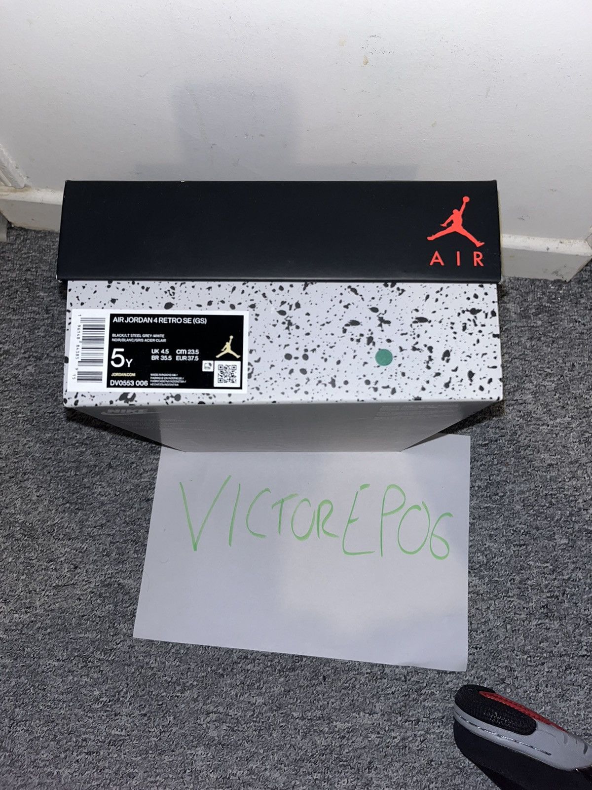 Jordan Brand Jordan 4 Black Canvas - US 5Y Size US 5 / IT 35 - 8 Thumbnail