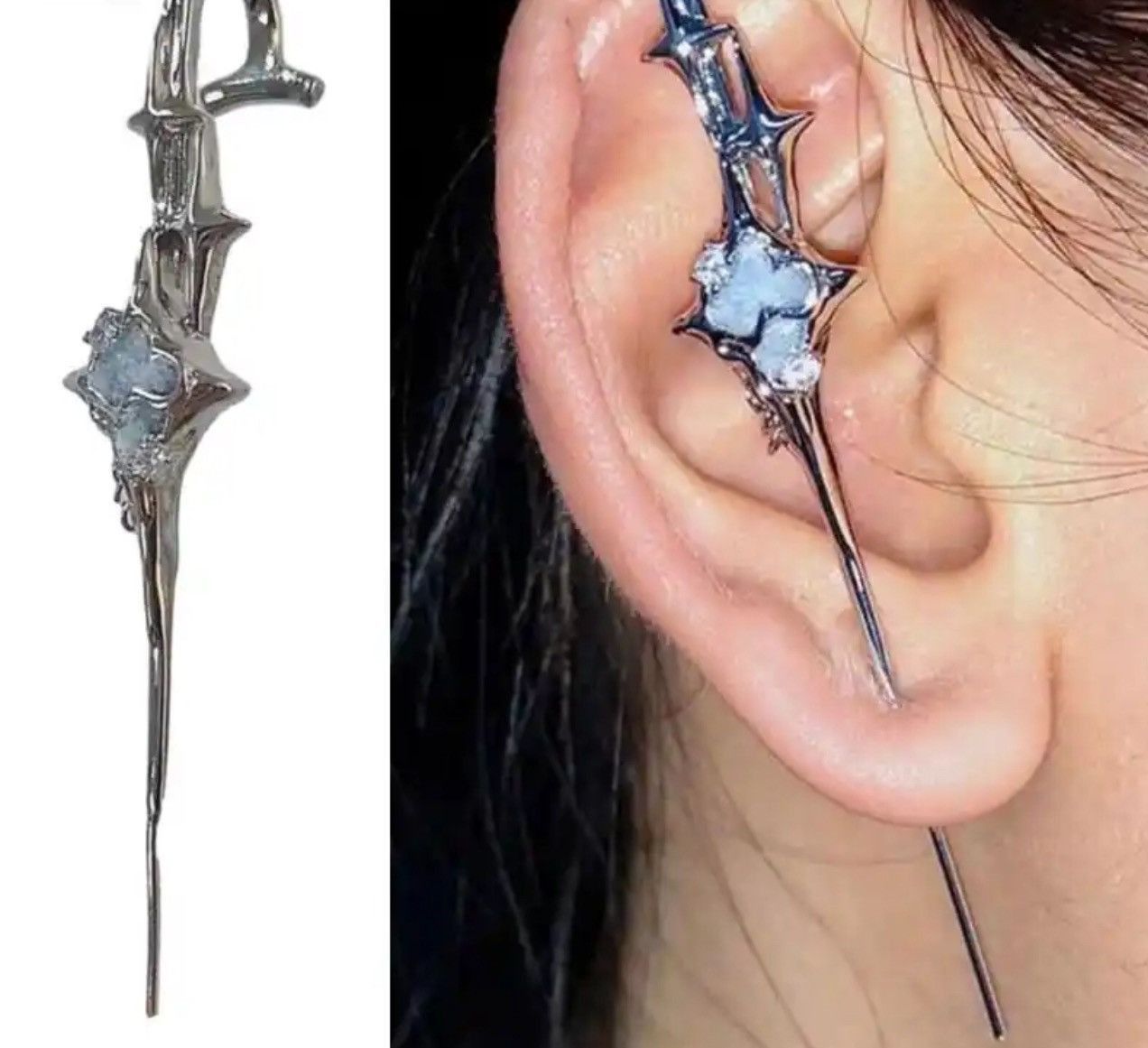 Jewelry Geometric Four-Pointed Star Earring Size ONE SIZE - 2 Thumbnail