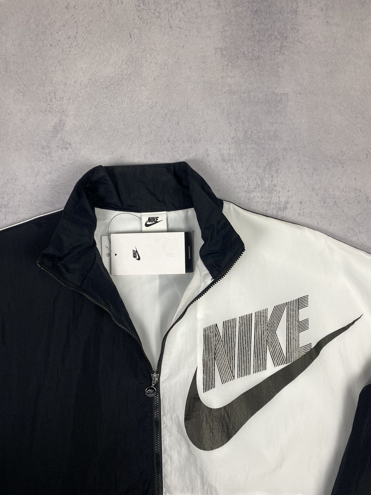 Nike New Nike Swoosh Big Logo Nylon Y2K Drill Jacket Bomber Size S / US 4 / IT 40 - 7 Thumbnail