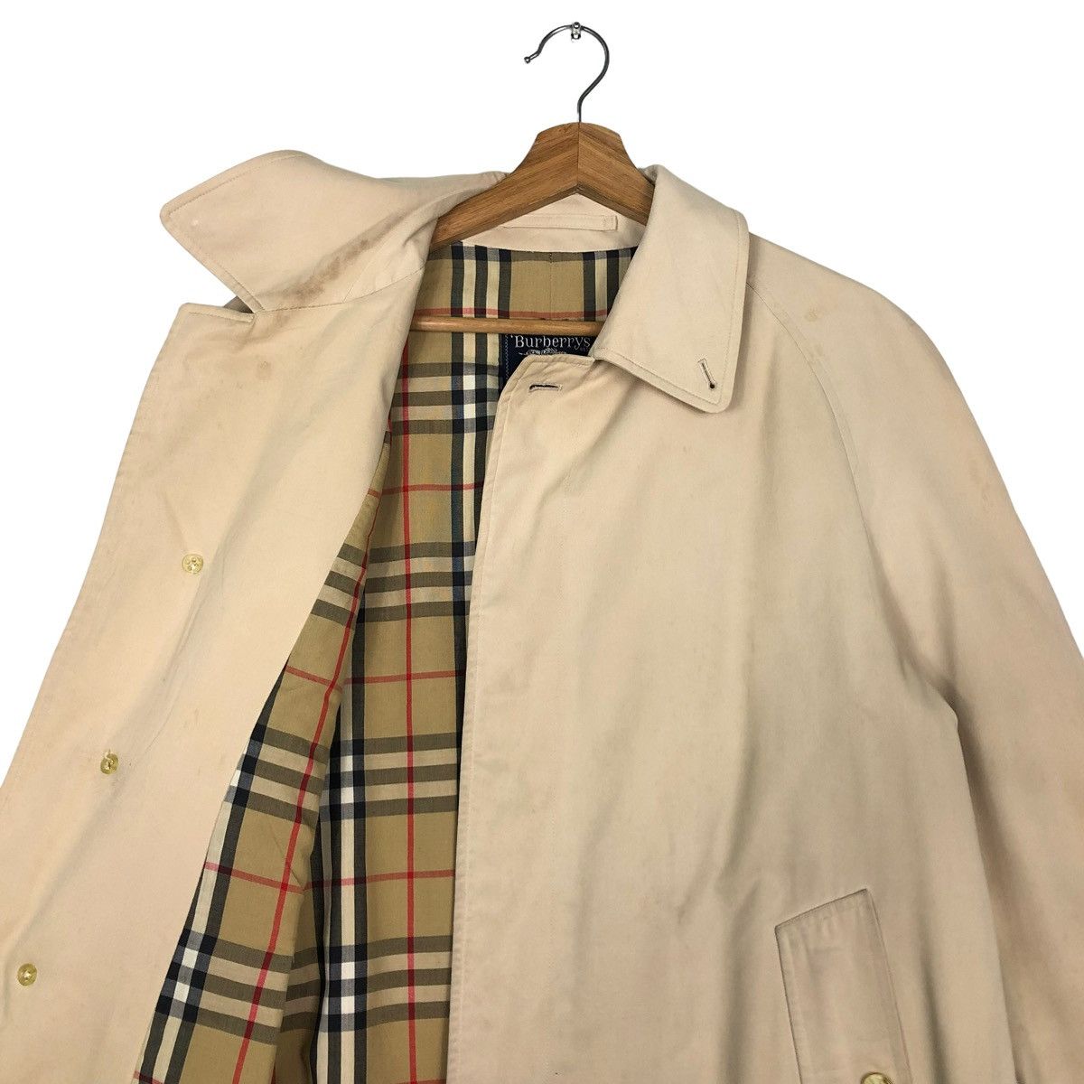 Burberry 🔥Vtg Long Jacket Burberrys Made in England Lane Crawford Ltd Size US M / EU 48-50 / 2 - 10 Thumbnail
