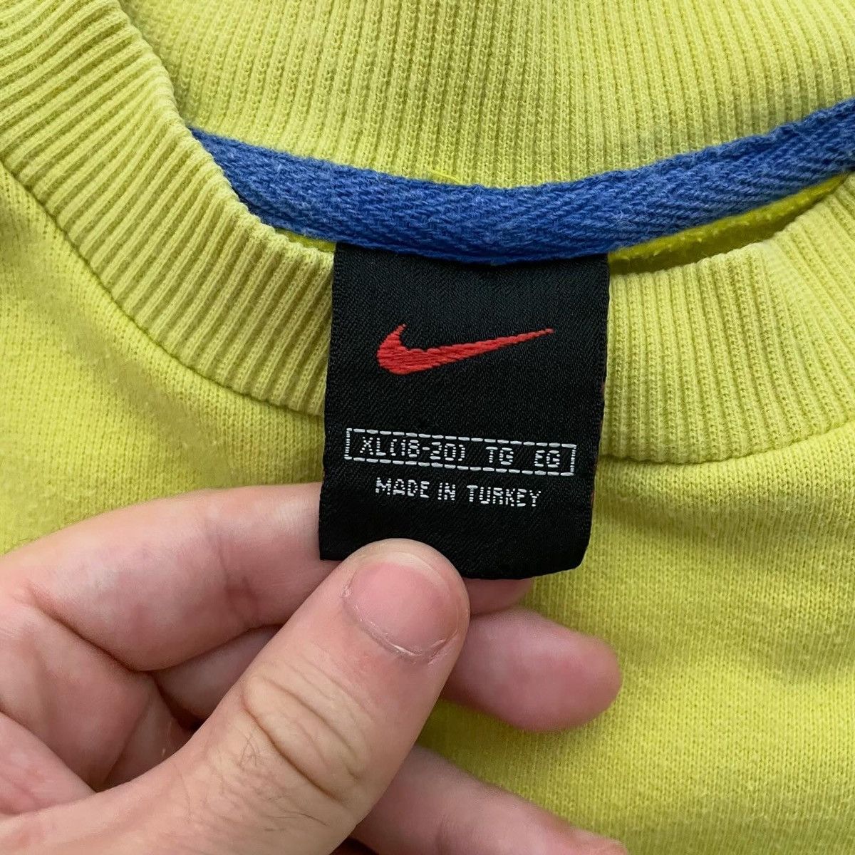 Nike × Vintage 90s Nike Vintage Big Logo Oversize Sweatshirt Size US M / EU 48-50 / 2 - 3 Thumbnail