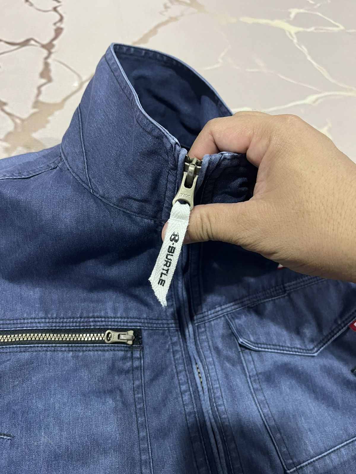 Japanese Brand Burtle Workwear Utility Zip Jacket Navy Japan Size US M / EU 48-50 / 2 - 5 Thumbnail