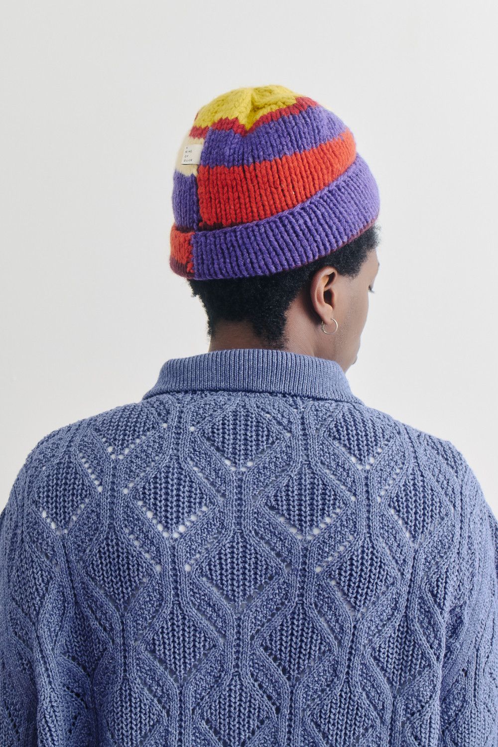 A Kind Of Guise 💚 AW23 A Kind Of Guise Per Knit Polo Jacket Blue Melange Size US L / EU 52-54 / 3 - 4 Thumbnail