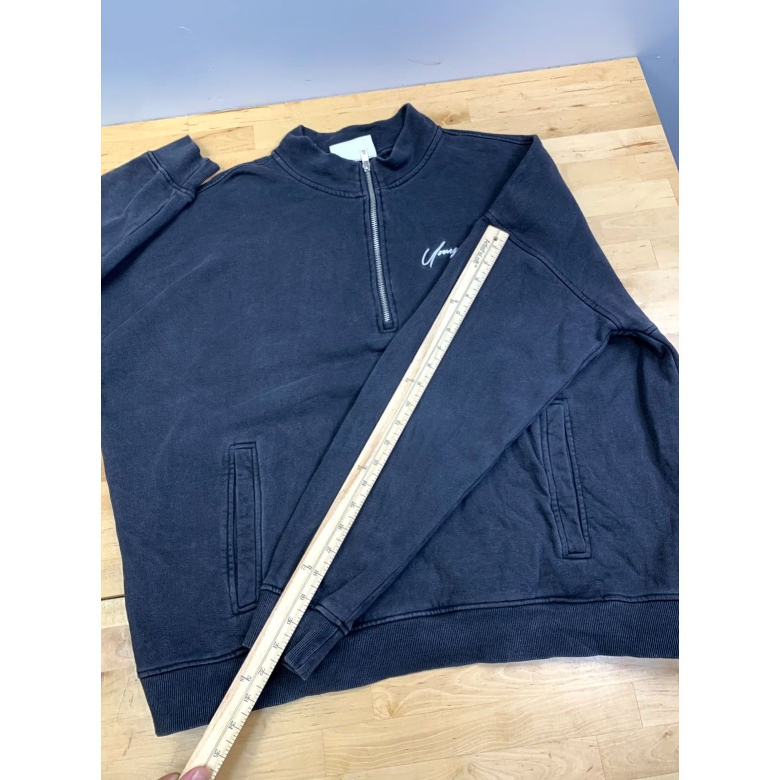 YoungLA YoungLA Sweatshirt Men M Black 1/4 Zip Pullover Gym Activewear 13290 Size US M / EU 48-50 / 2 - 6 Thumbnail