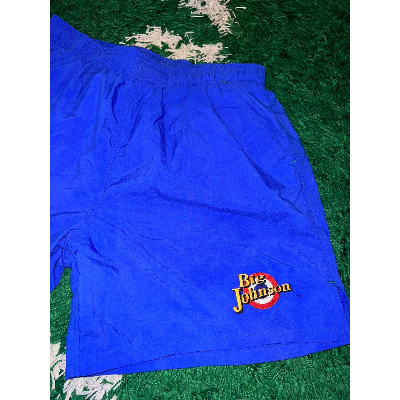 Vintage Vintage Big Johnson Nylon Blue Shorts Bottoms L Large Rare Size US 32 / EU 48 - 3 Thumbnail