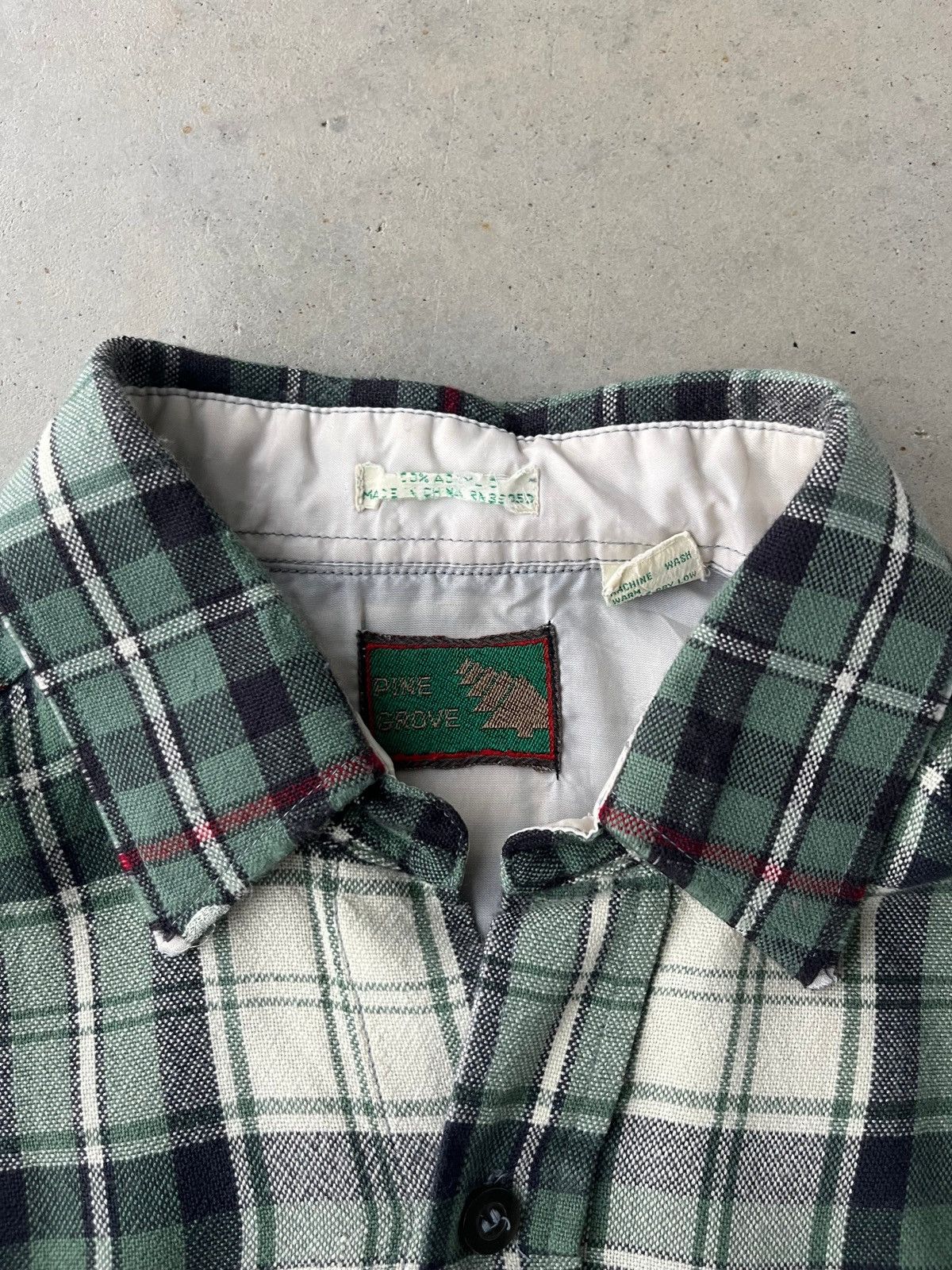 Vintage Vintage 1980s Green Plaid Acrylic 3/4 Sleeve Flannel Size US M / EU 48-50 / 2 - 4 Thumbnail