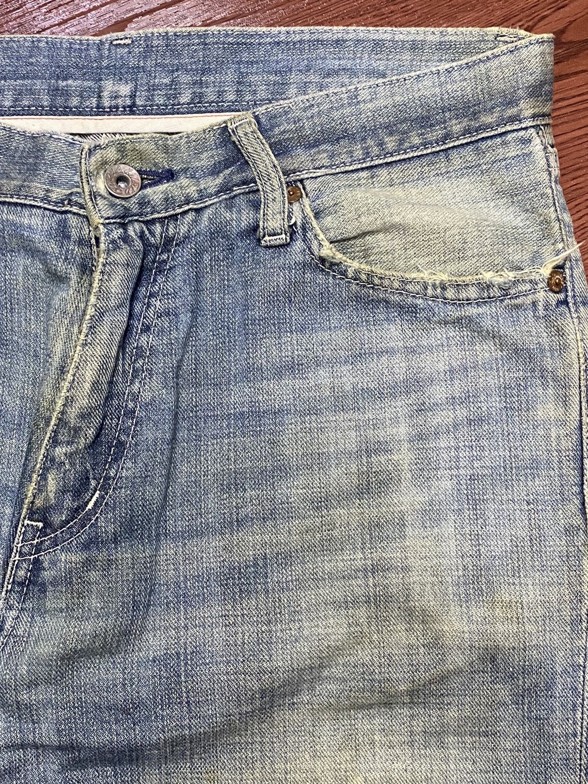Japanese Brand Vintage Uniqlo S002 Faded Wash Loose Jeans Size US 33 - 6 Thumbnail
