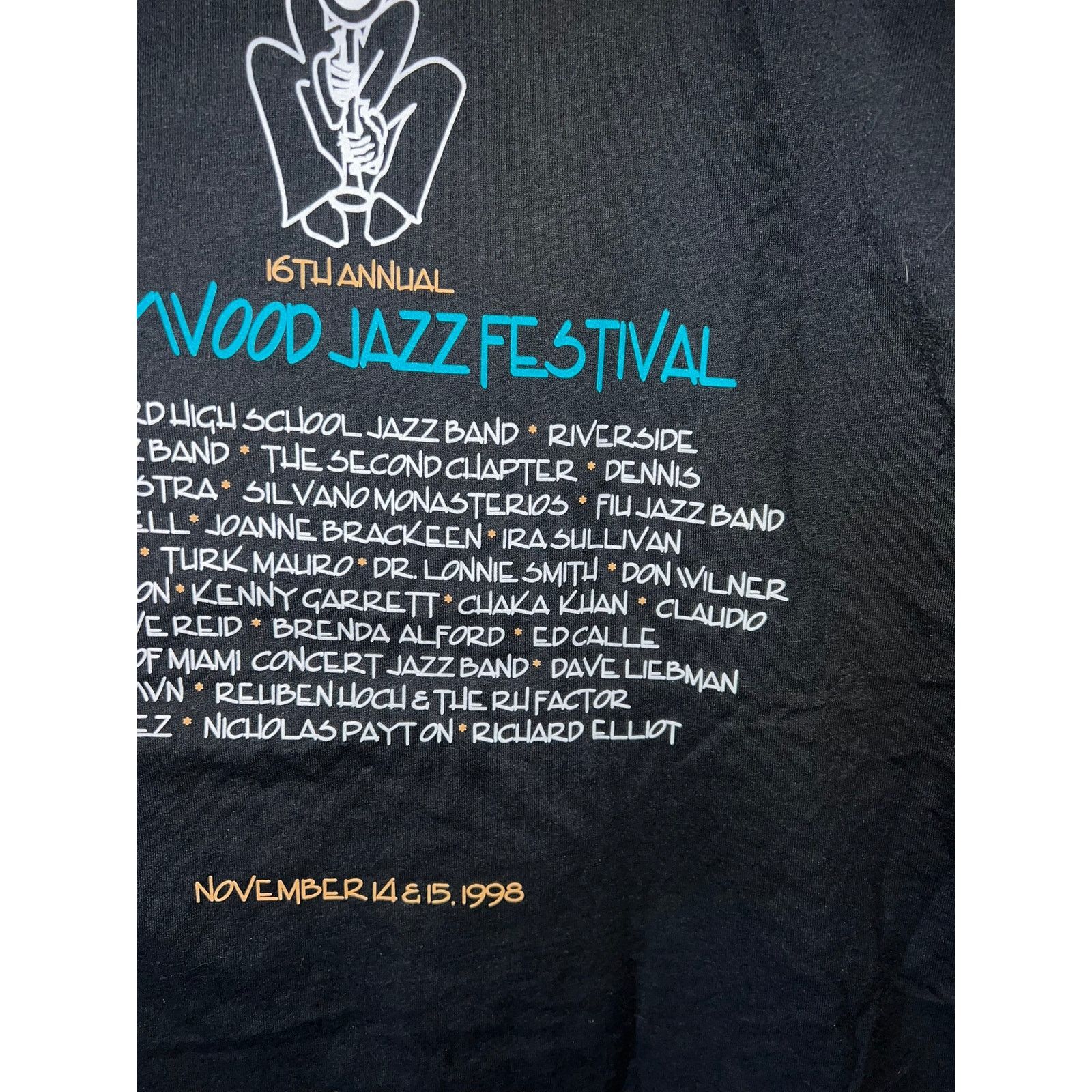 Fruit Of The Loom 1998 Hollywood Jazz Festival 16th Annual Music Shirt 90s L Size US L / EU 52-54 / 3 - 8 Thumbnail