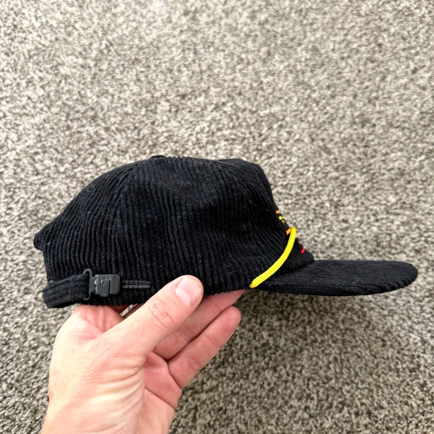 Pit Viper Pit Viper Strapback Corduroy Trucker Groomer Sunglasses Hat Black Yellow Size ONE SIZE - 2 Thumbnail